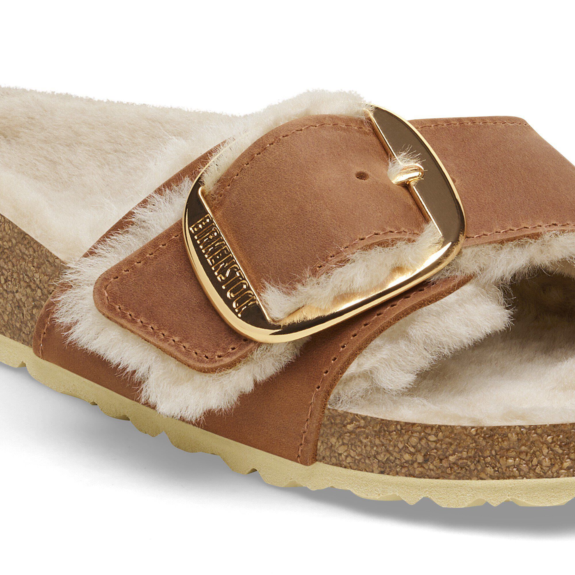 Madrid Big Buckle Shearling Natural Leather Oiled - Image 6