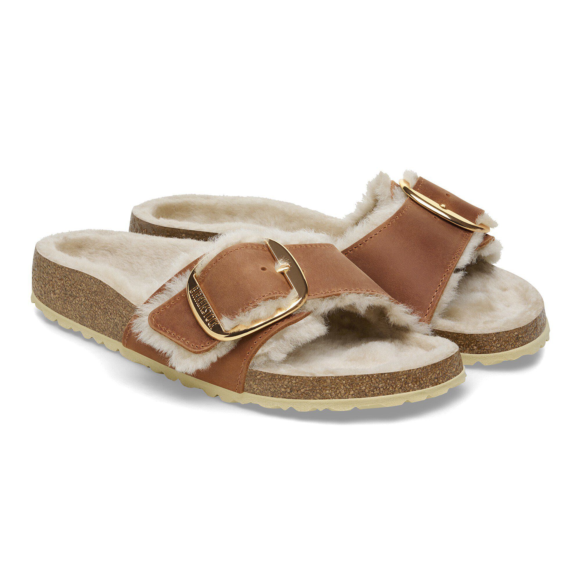 Madrid Big Buckle Shearling Natural Leather Oiled - Image 5