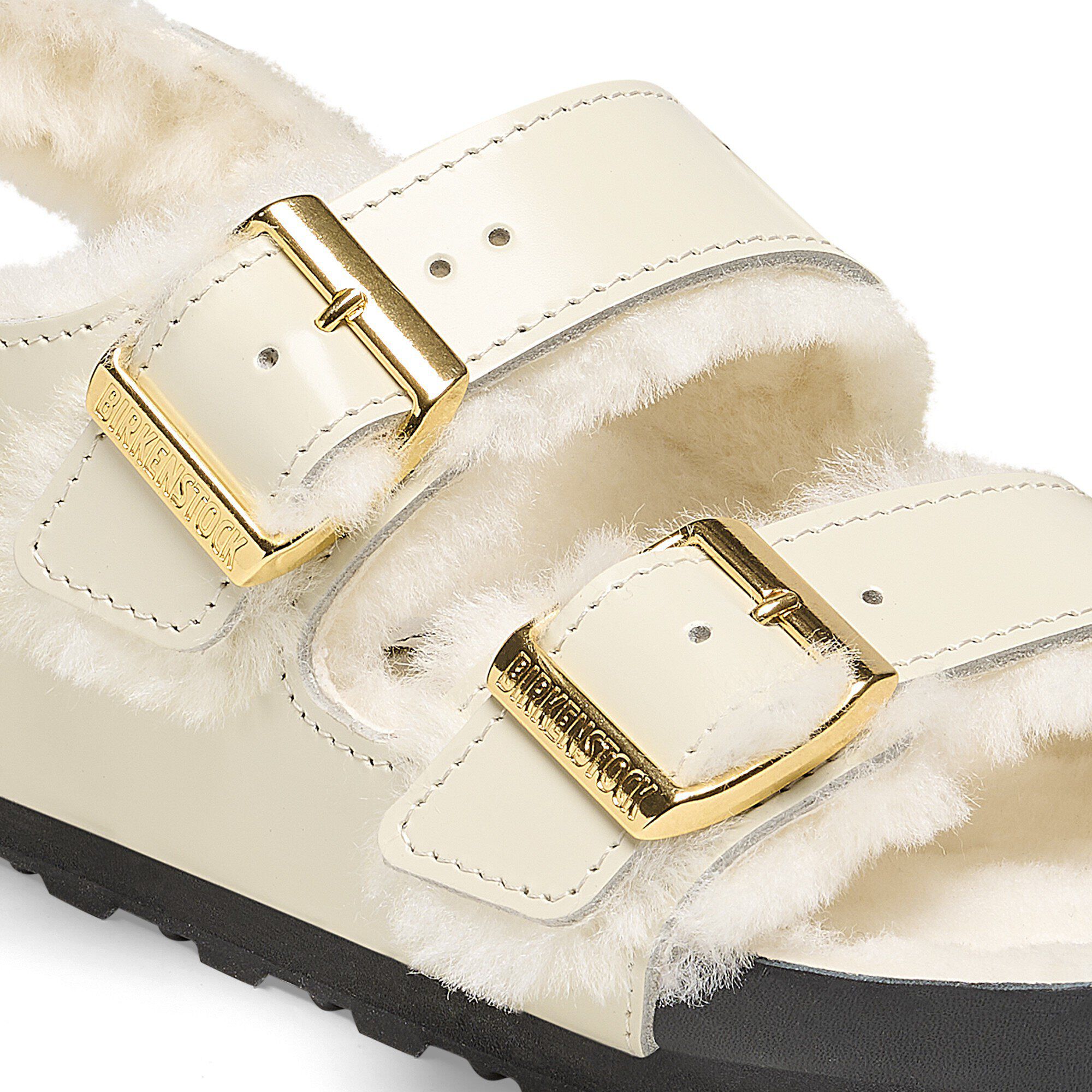 Milano Shearling Natural Leather-Shearling High Shine Ecru - Image 4
