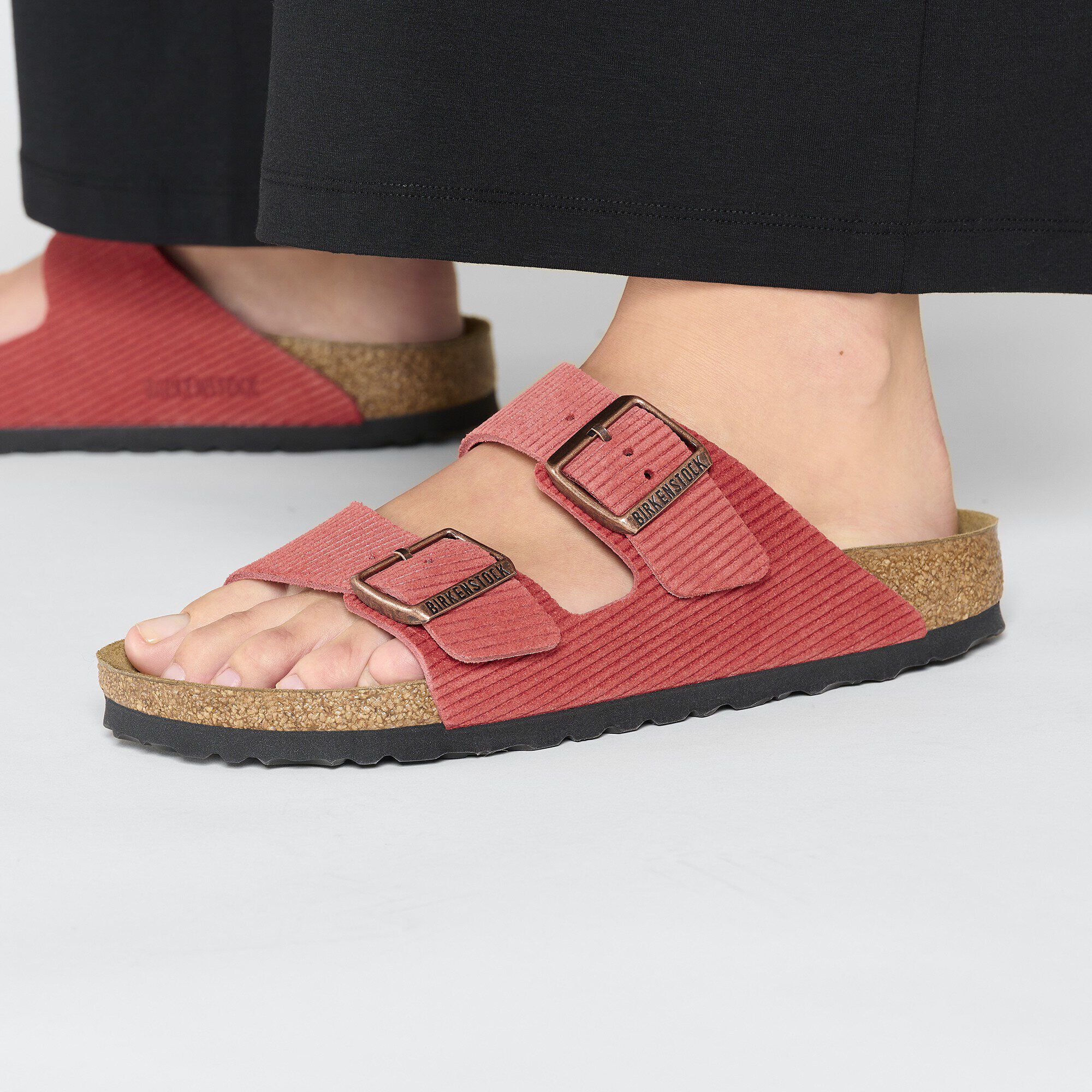 Arizona Suede Embossed Corduroy Sienna Red - Image 7