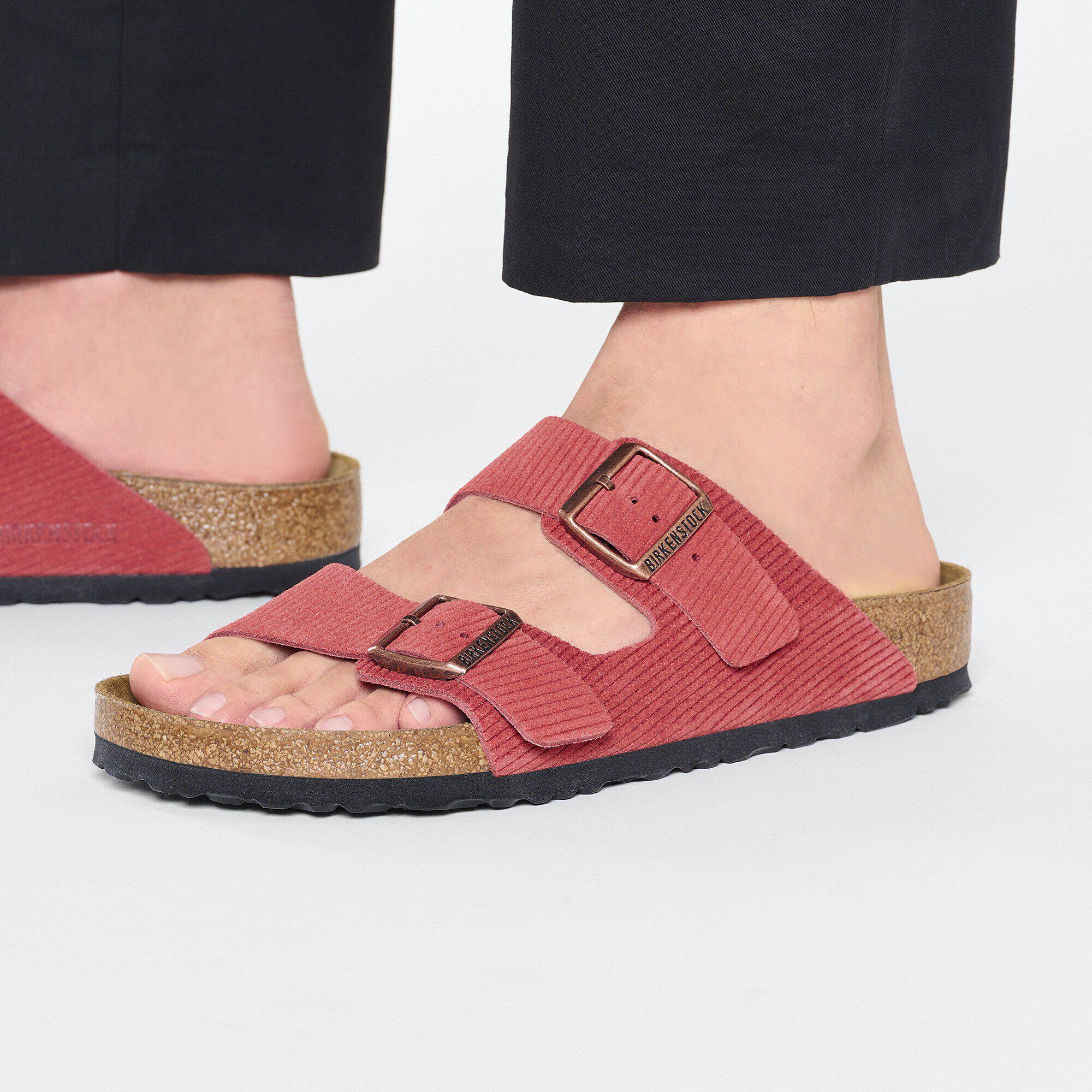 Arizona Suede Embossed Corduroy Sienna Red - Image 8