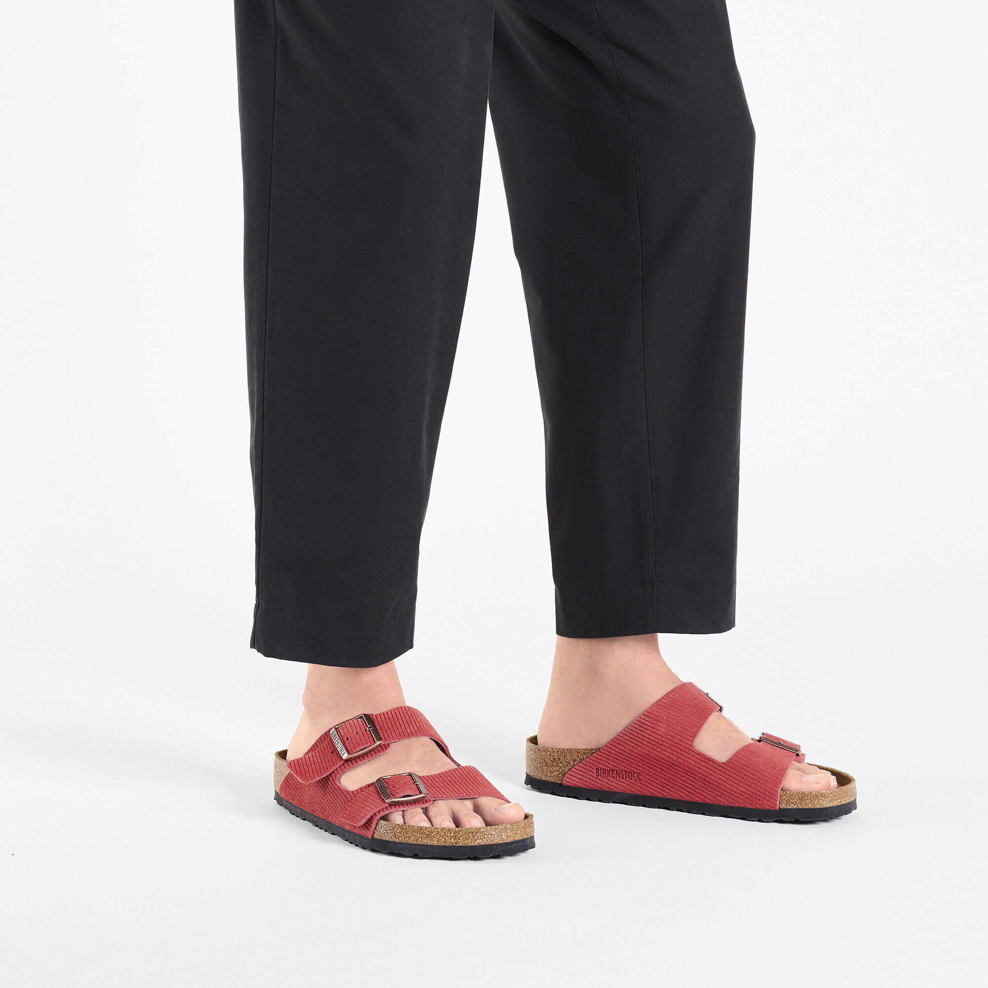Arizona Suede Embossed Corduroy Sienna Red - Image 4