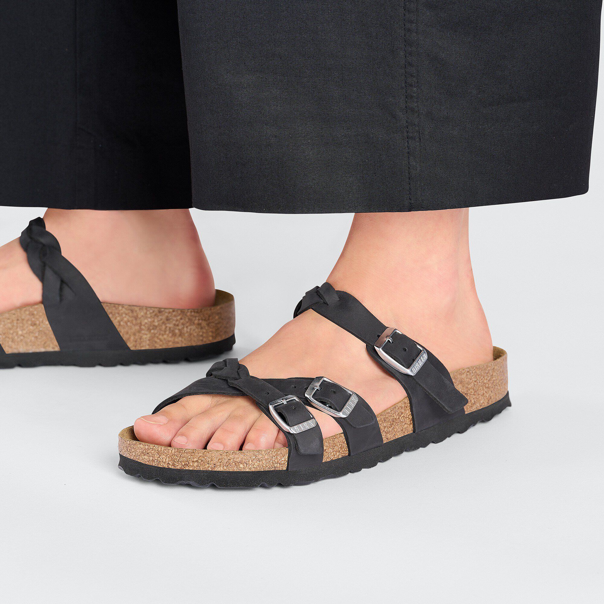 Franca Braided Oiled Leather Black - Image 7