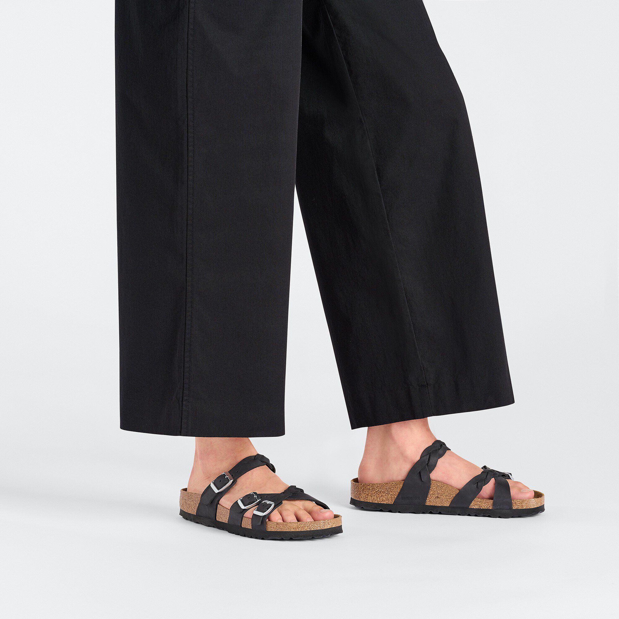 Franca Braided Oiled Leather Black - Image 8