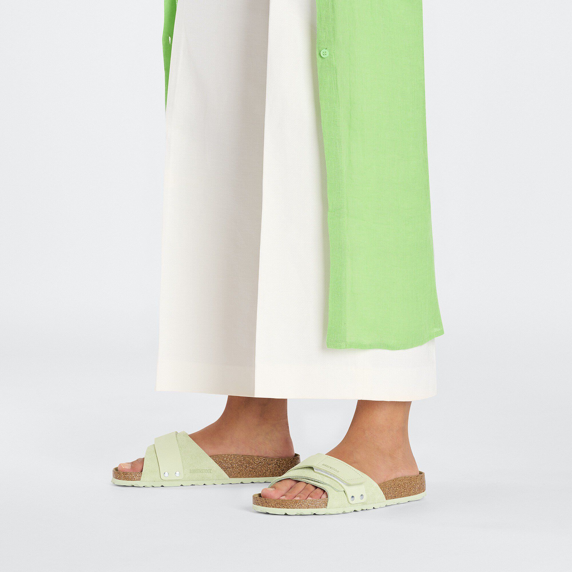 Oita Suede Leather Faded Lime - Image 7