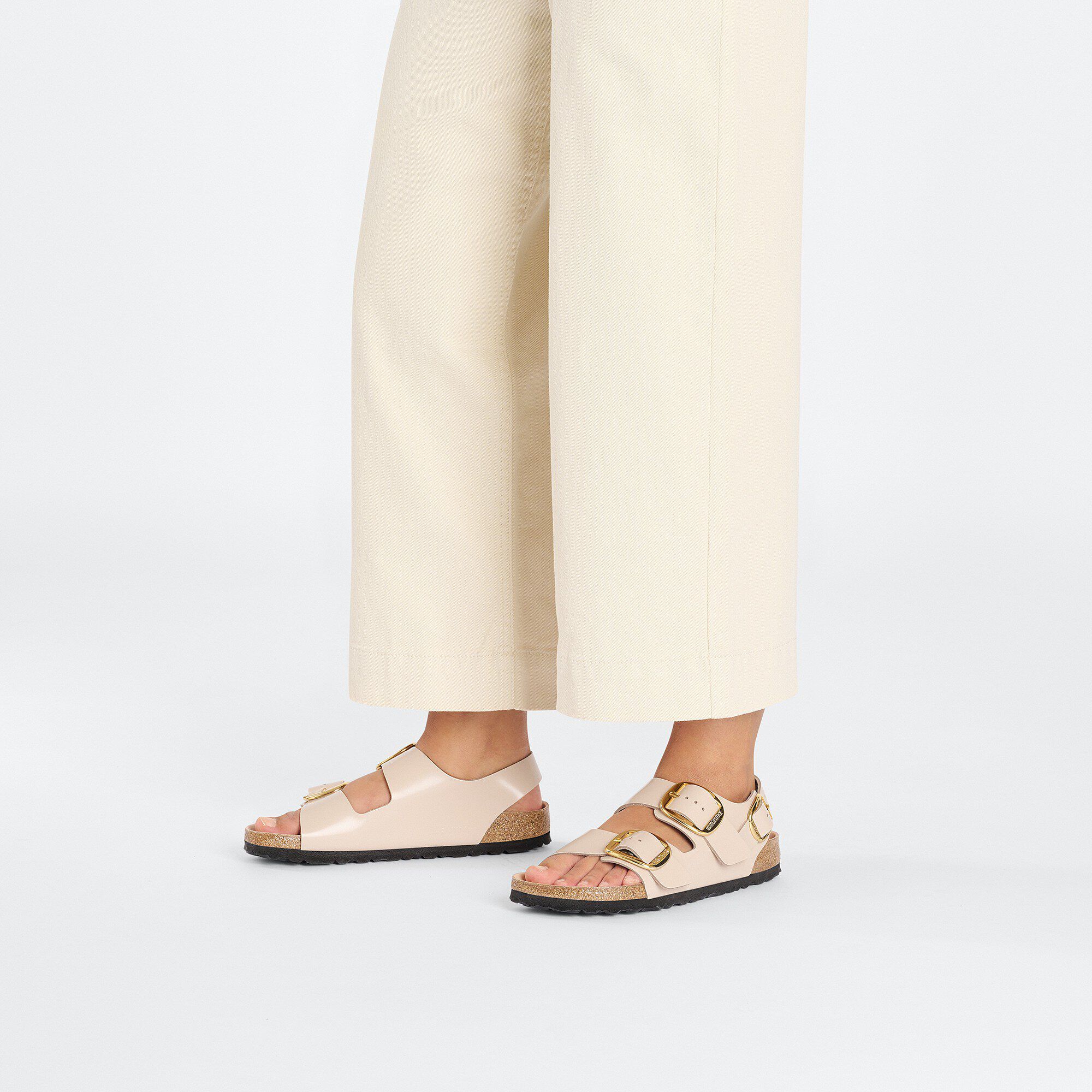 Milano Big Buckle Natural Leather Patent - Image 4
