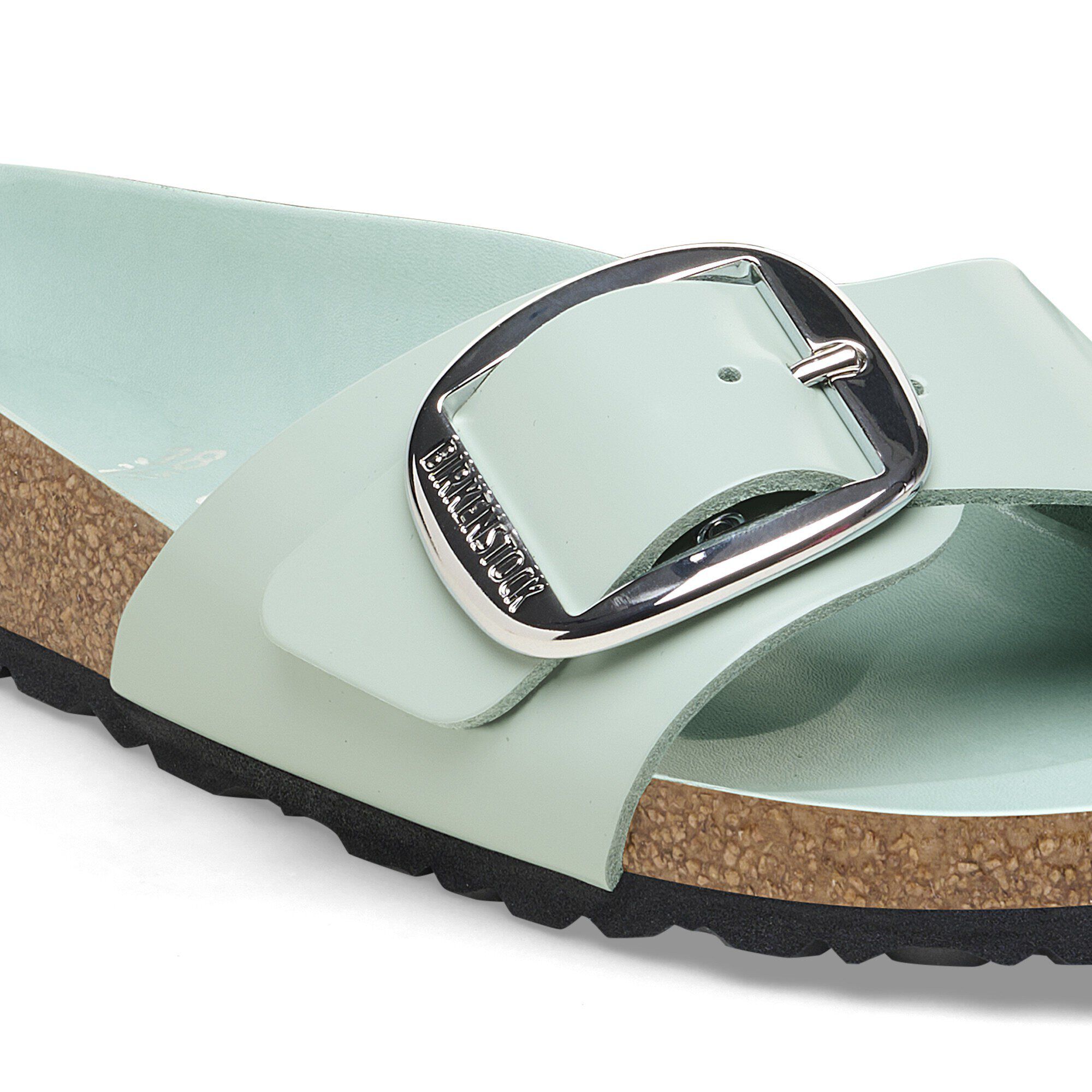 Madrid Big Buckle Natural Leather Patent - Image 7