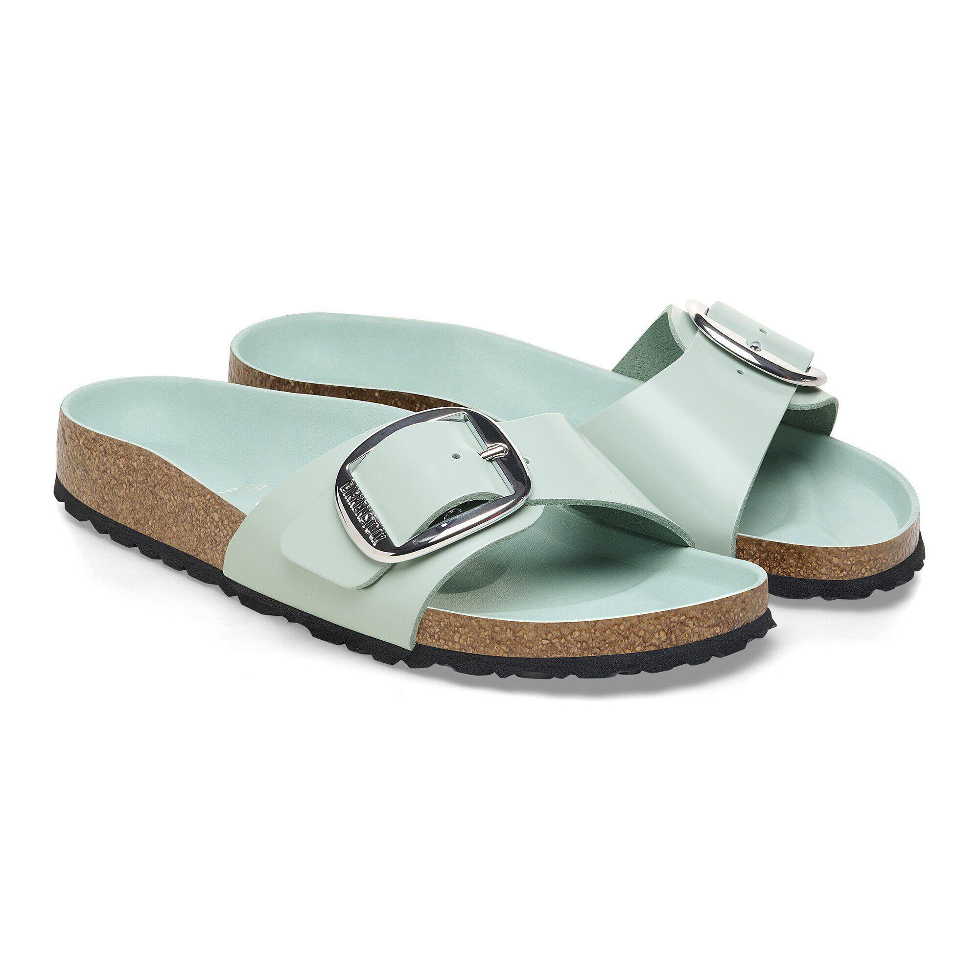Madrid Big Buckle Natural Leather Patent - Image 6