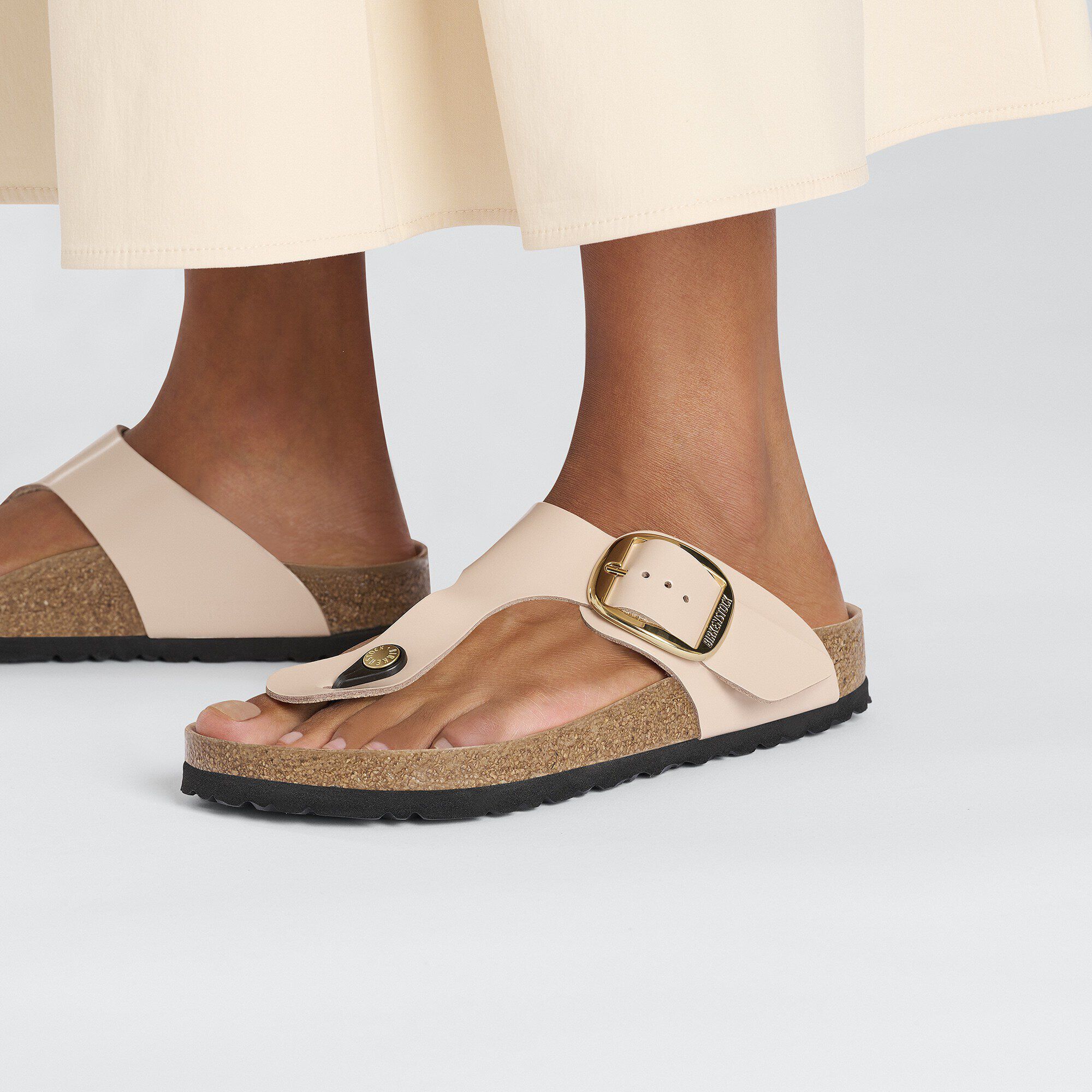 Gizeh Big Buckle Natural Leather Patent - Image 4