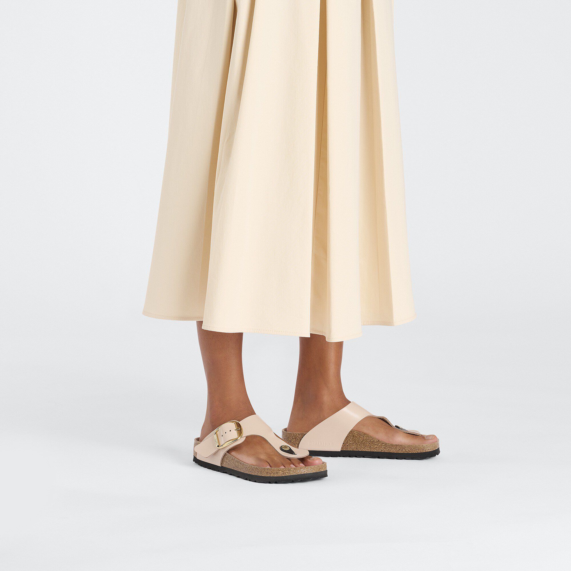 Gizeh Big Buckle Natural Leather Patent - Image 6