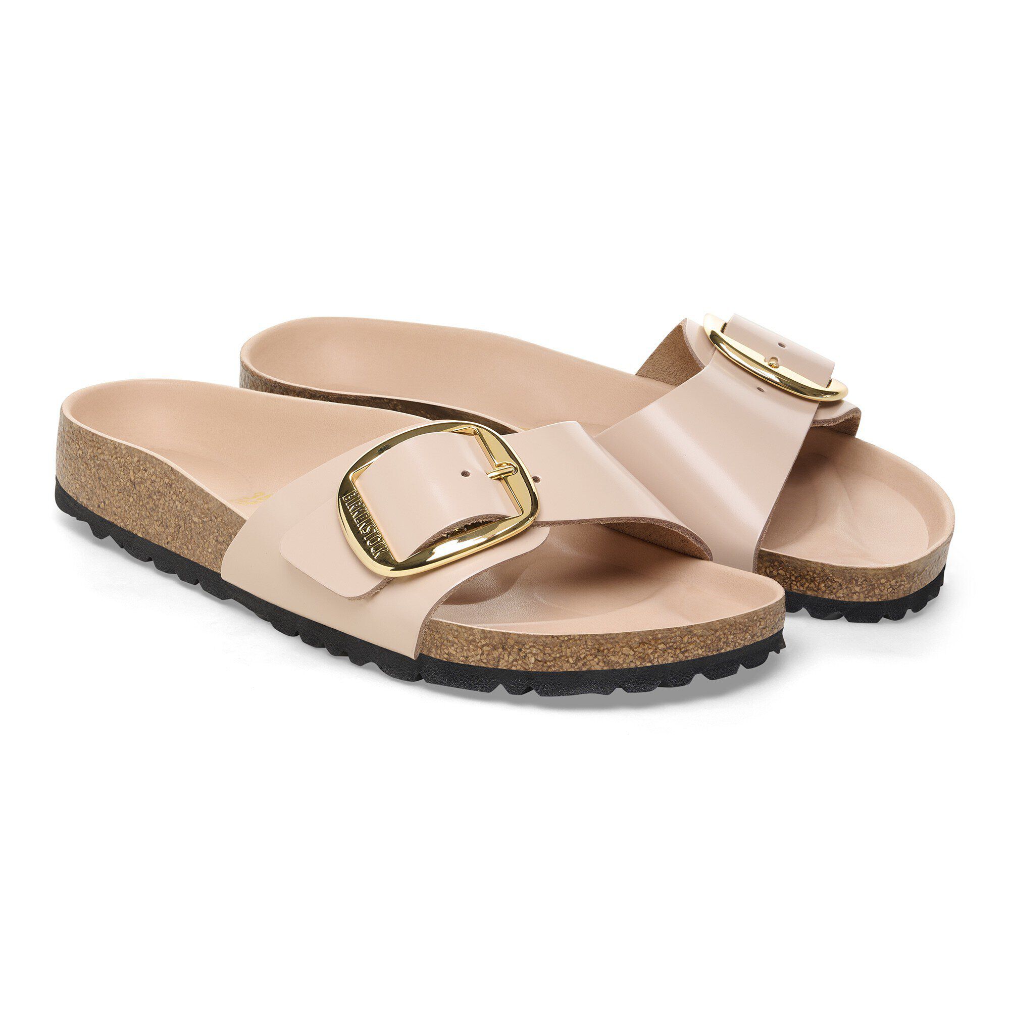 Madrid Big Buckle Natural Leather Patent - Image 4