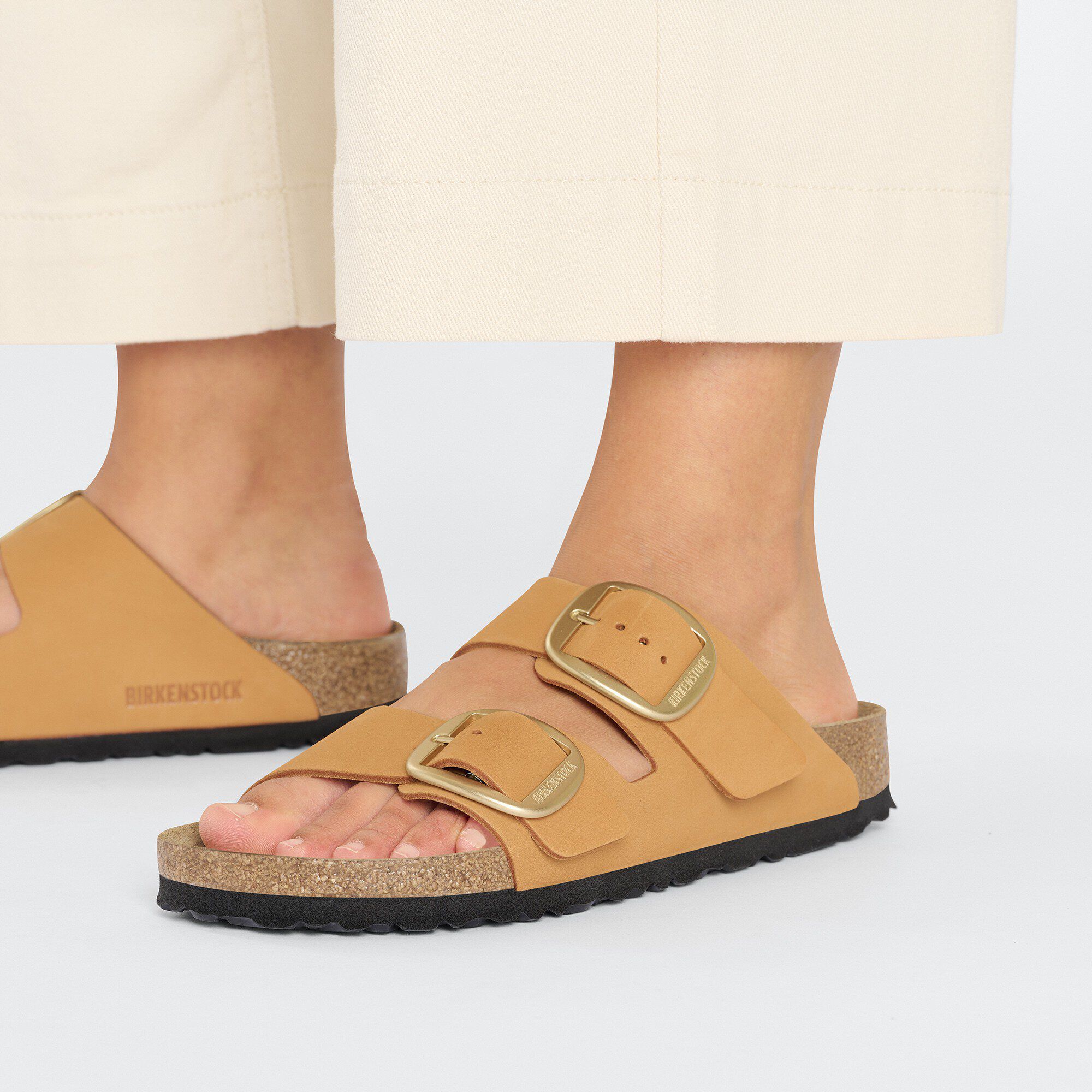 Arizona Big Buckle Nubuck Leather Burnt Orange - Image 7