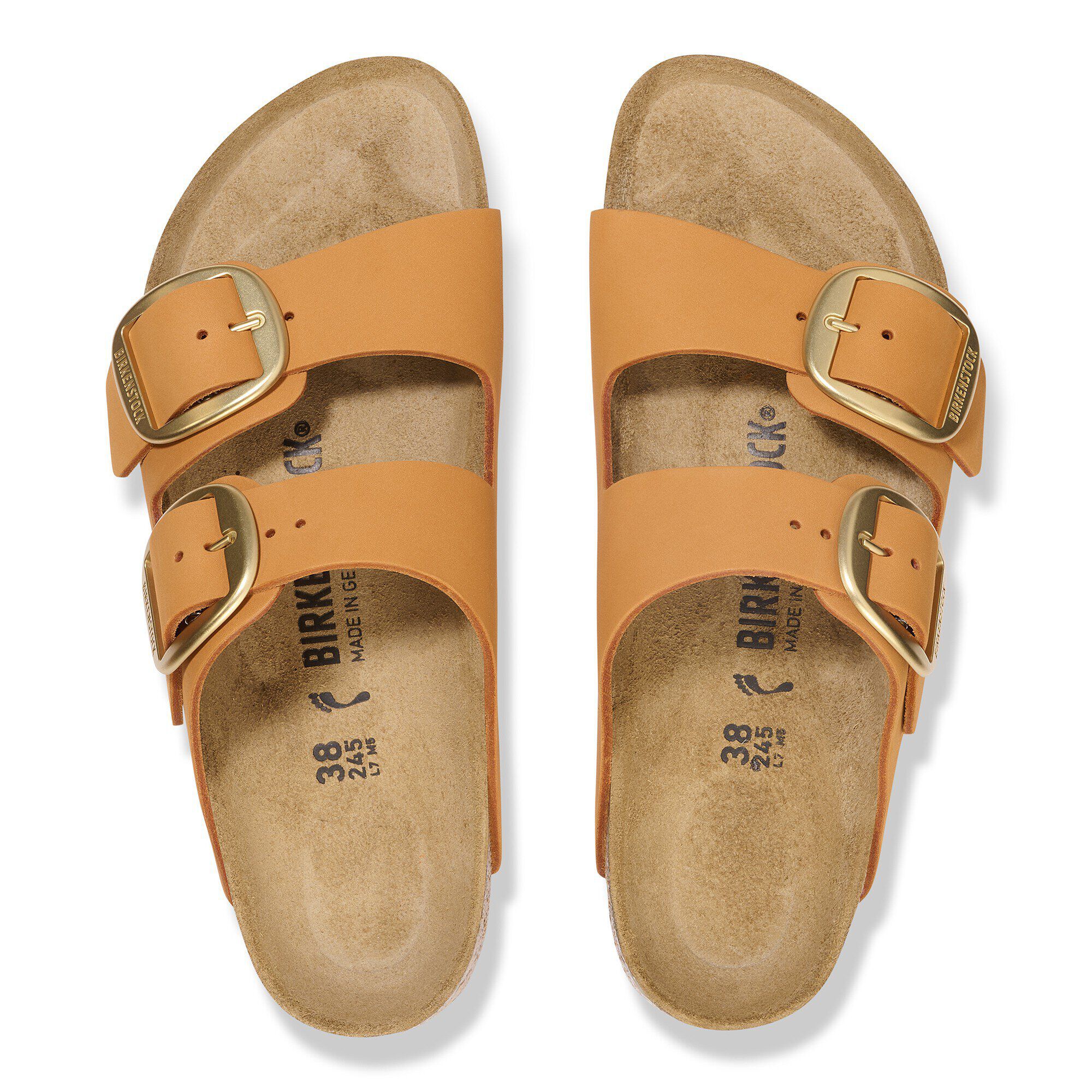 Arizona Big Buckle Nubuck Leather Burnt Orange - Image 2