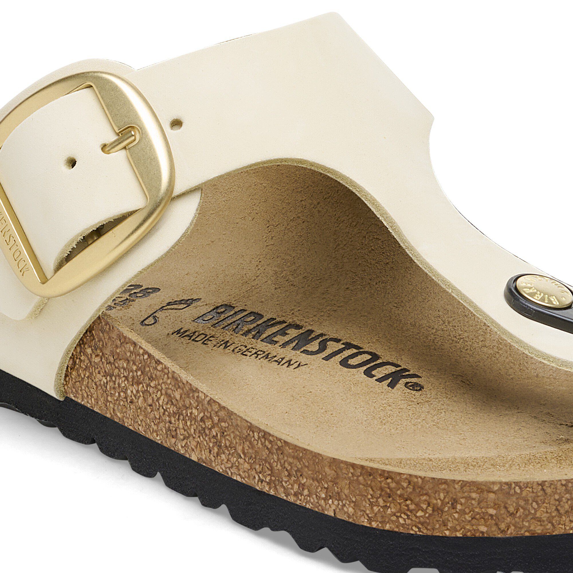 Gizeh Big Buckle Nubuck Leather Ecru - Image 7