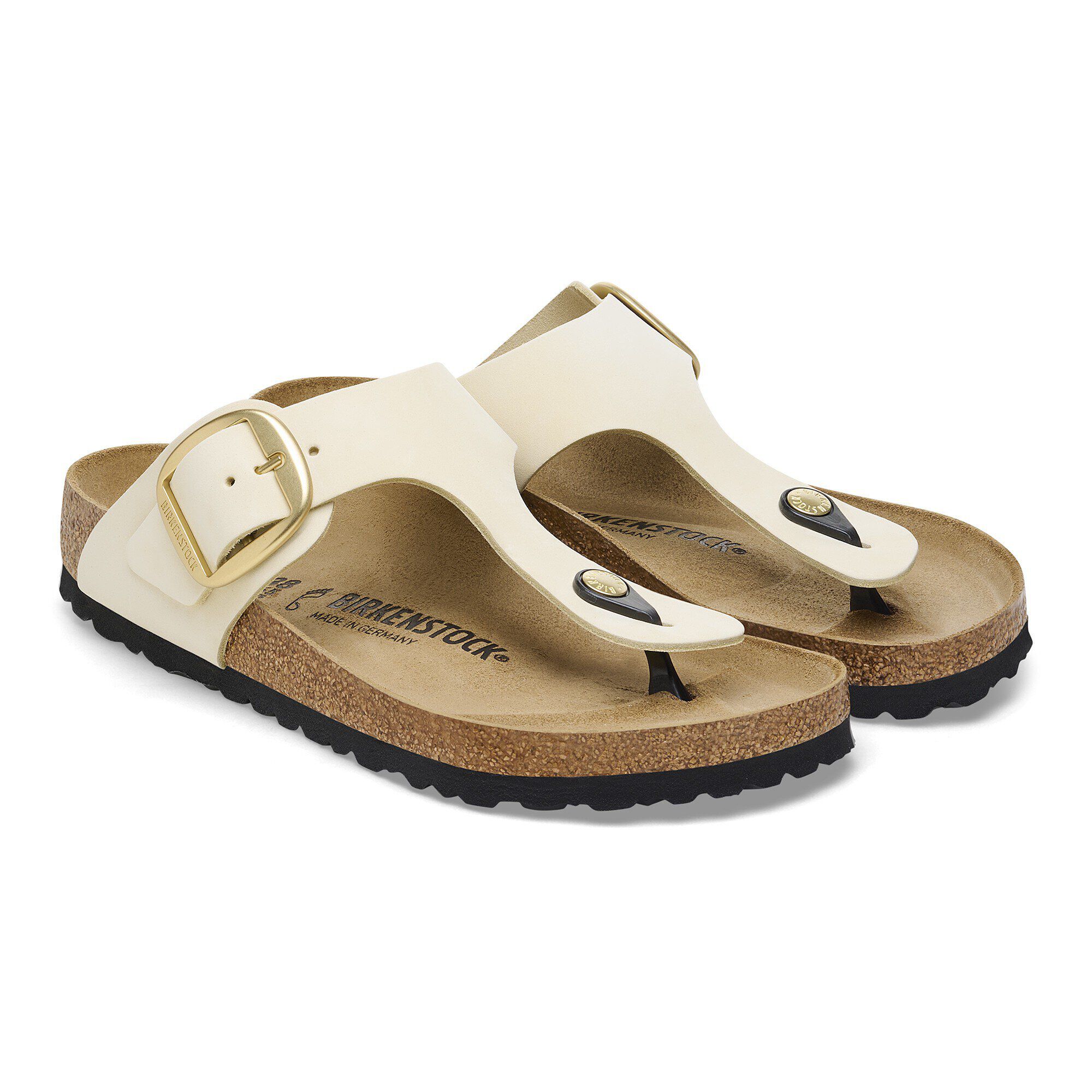 Gizeh Big Buckle Nubuck Leather Ecru - Image 5