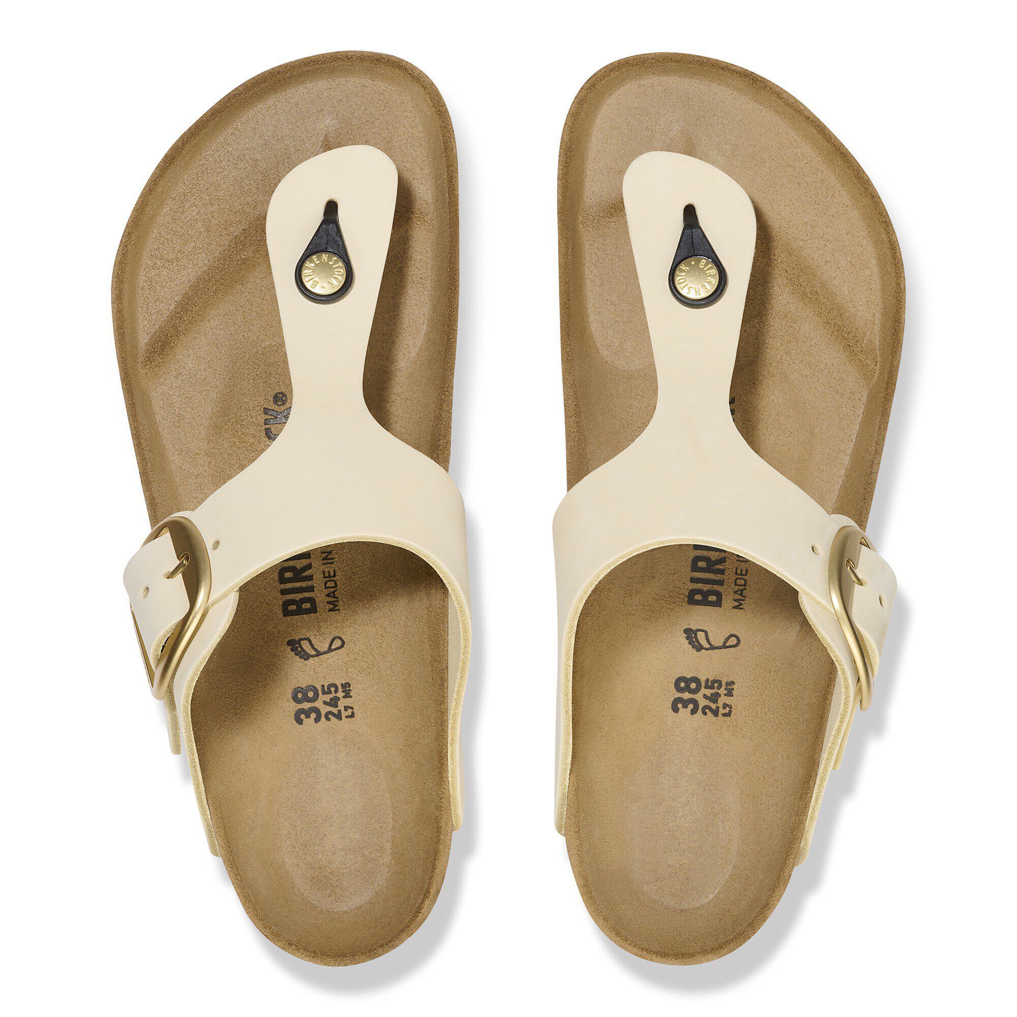 Gizeh Big Buckle Nubuck Leather Ecru - Image 2
