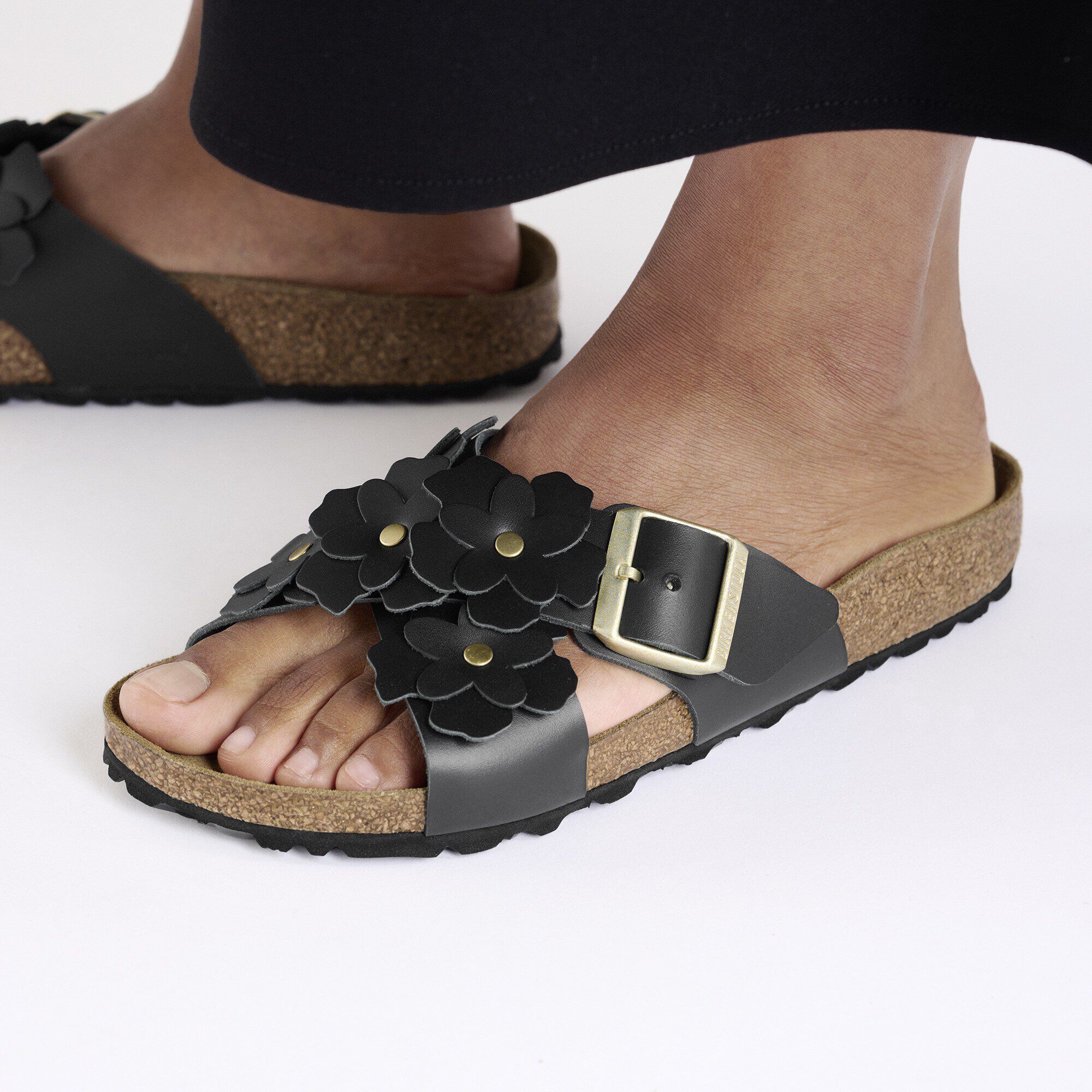 Siena Flower Embellishment Natural Leather - Image 4