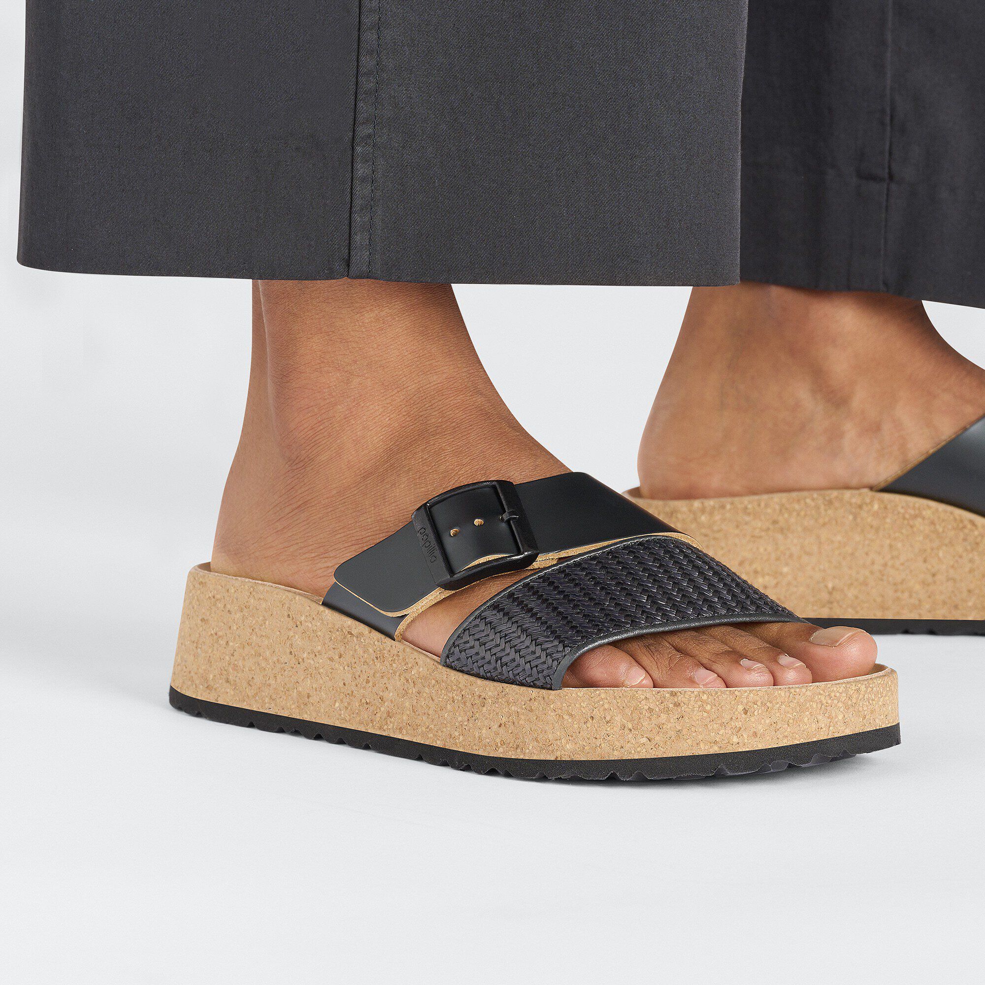 Almina Natural Leather-Synthetics Black - Image 5