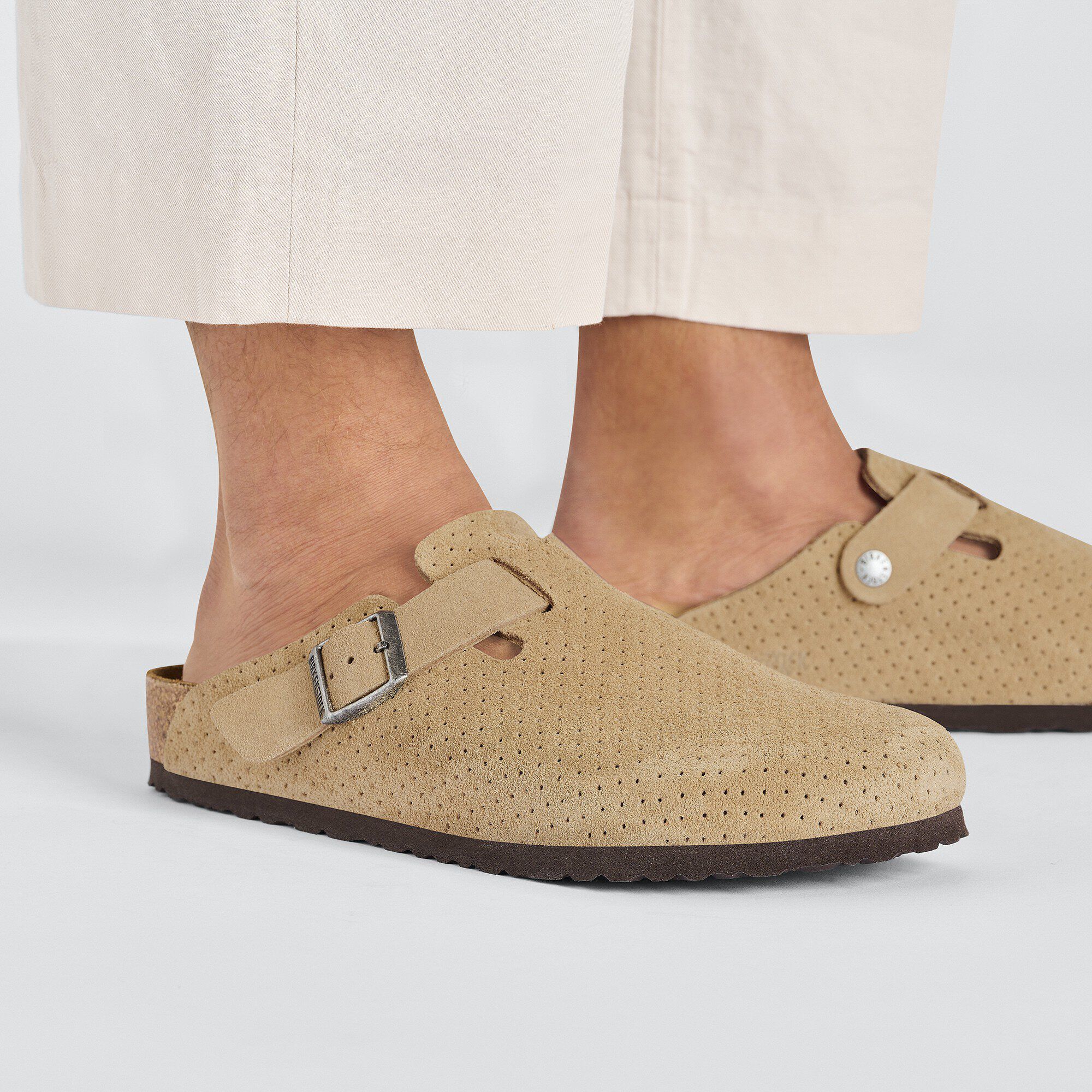 Boston Suede Embossed Dotted New Beige - Image 8