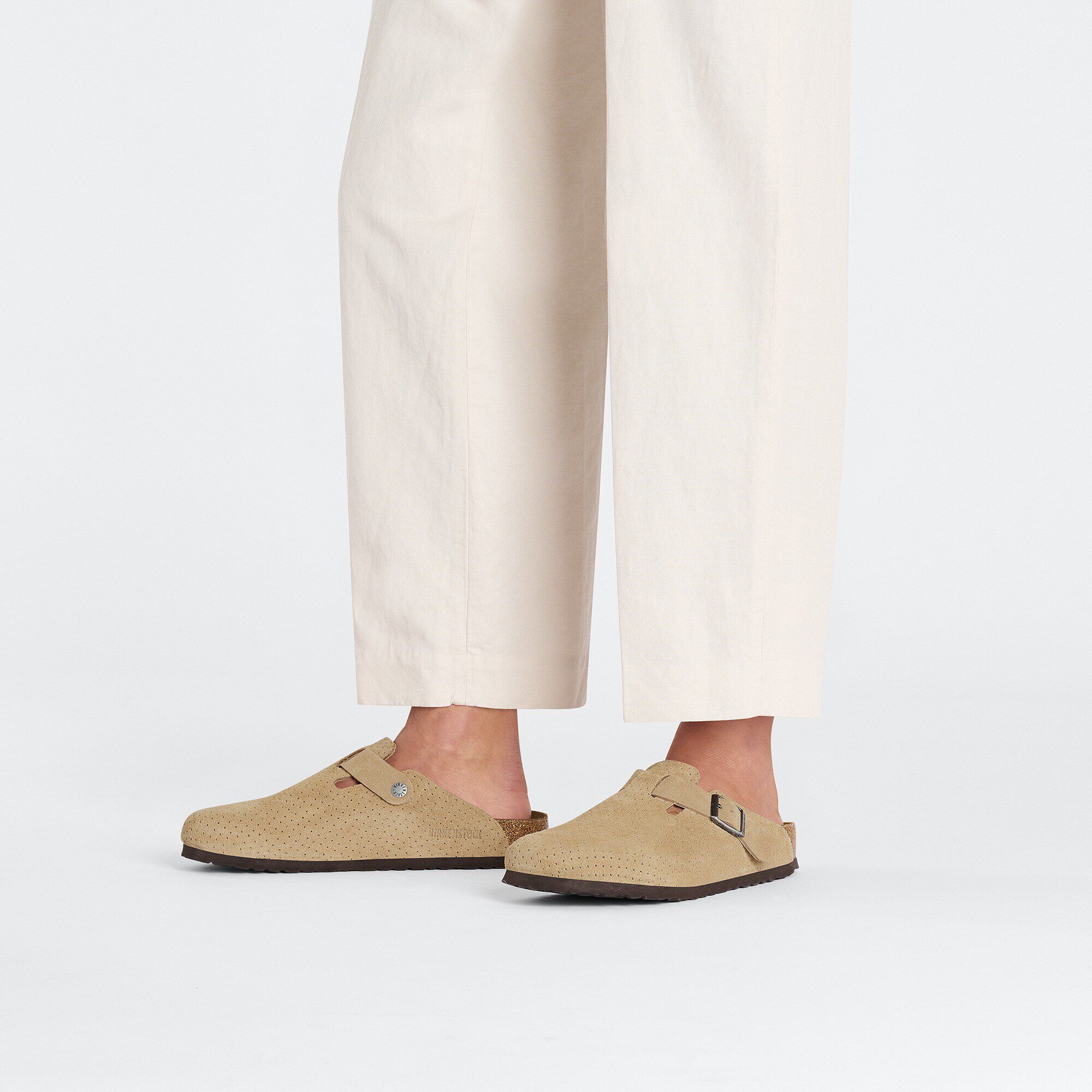 Boston Suede Embossed Dotted New Beige - Image 4