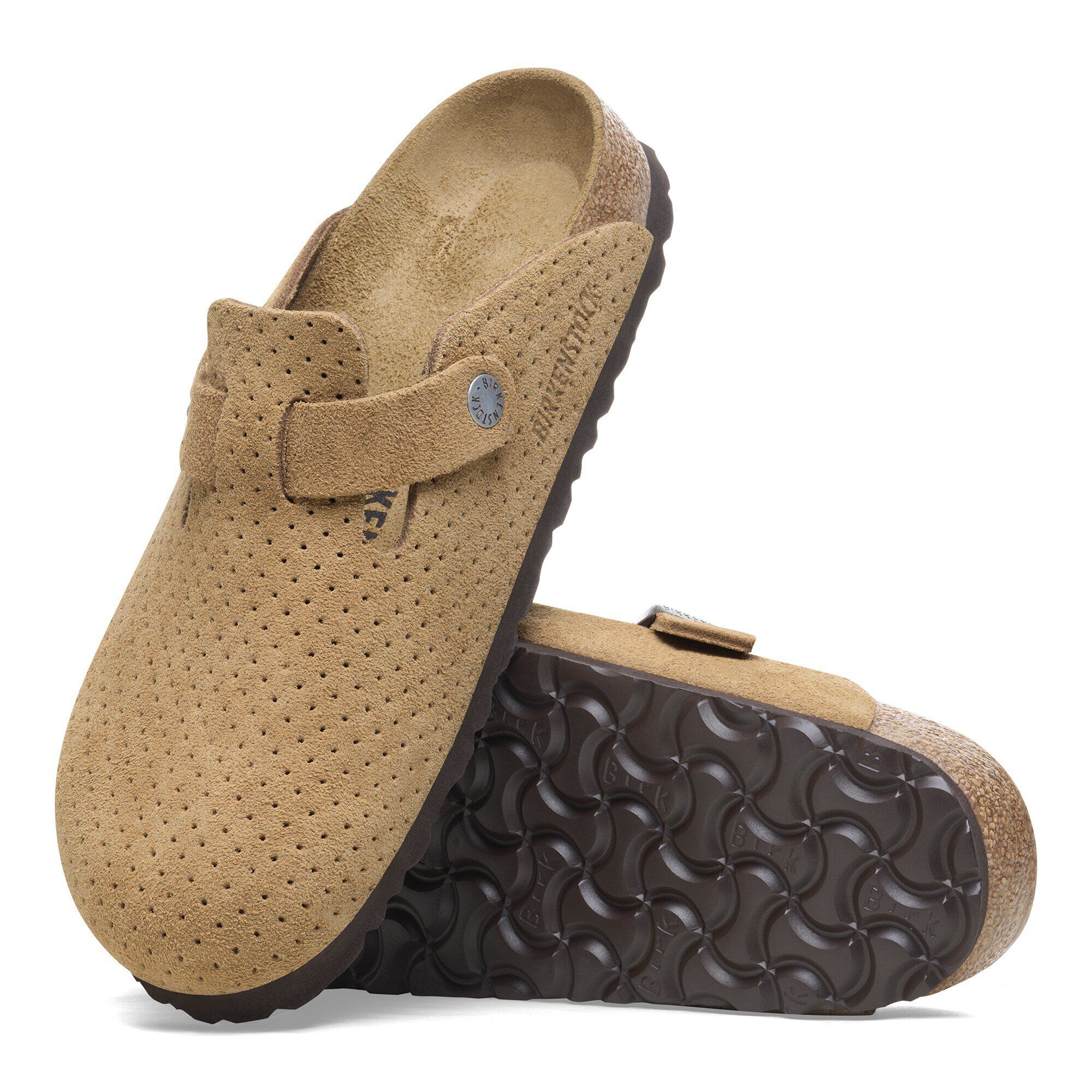 Boston Suede Embossed Dotted New Beige - Image 5