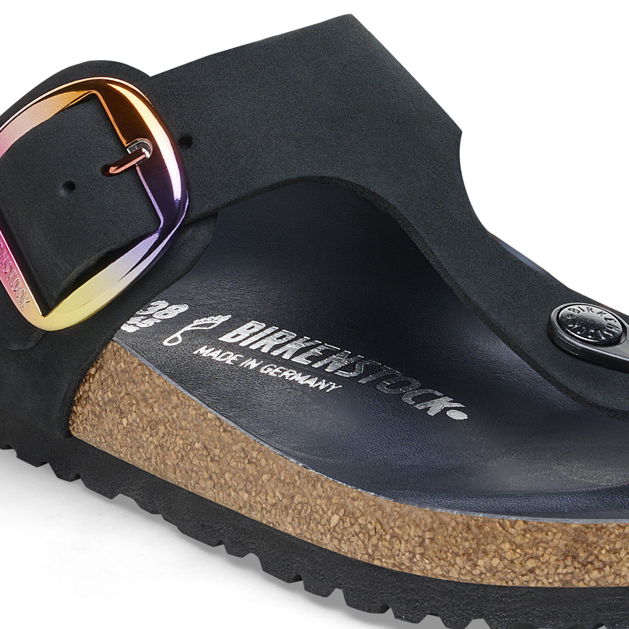 Gizeh Big Buckle Nubuck Leather Black - Image 7