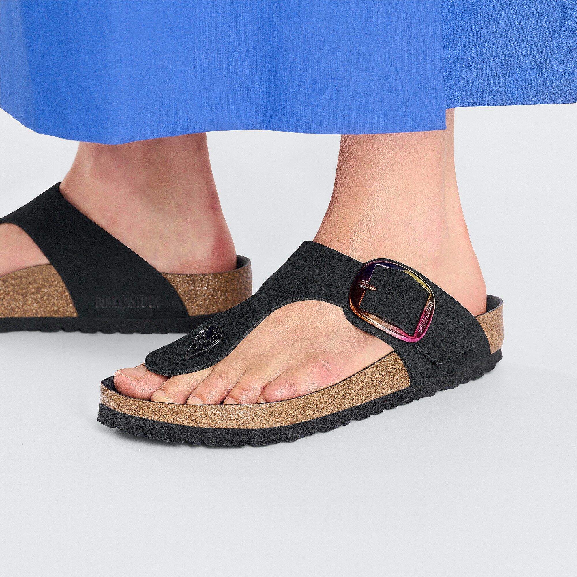 Gizeh Big Buckle Nubuck Leather Black - Image 5