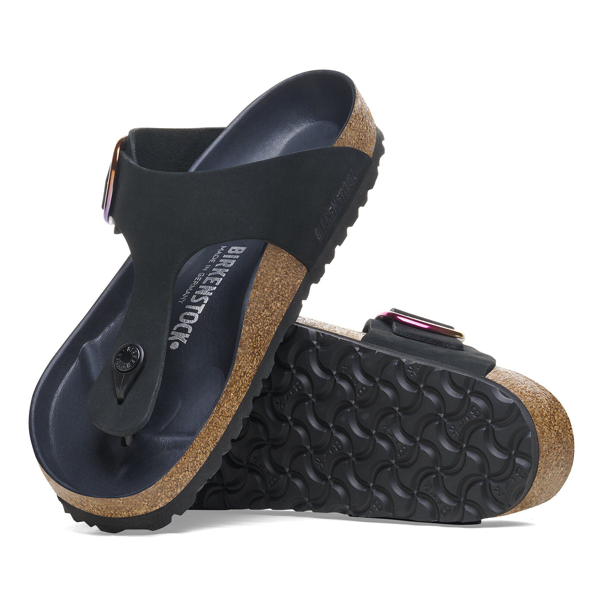 Gizeh Big Buckle Nubuck Leather Black - Image 4