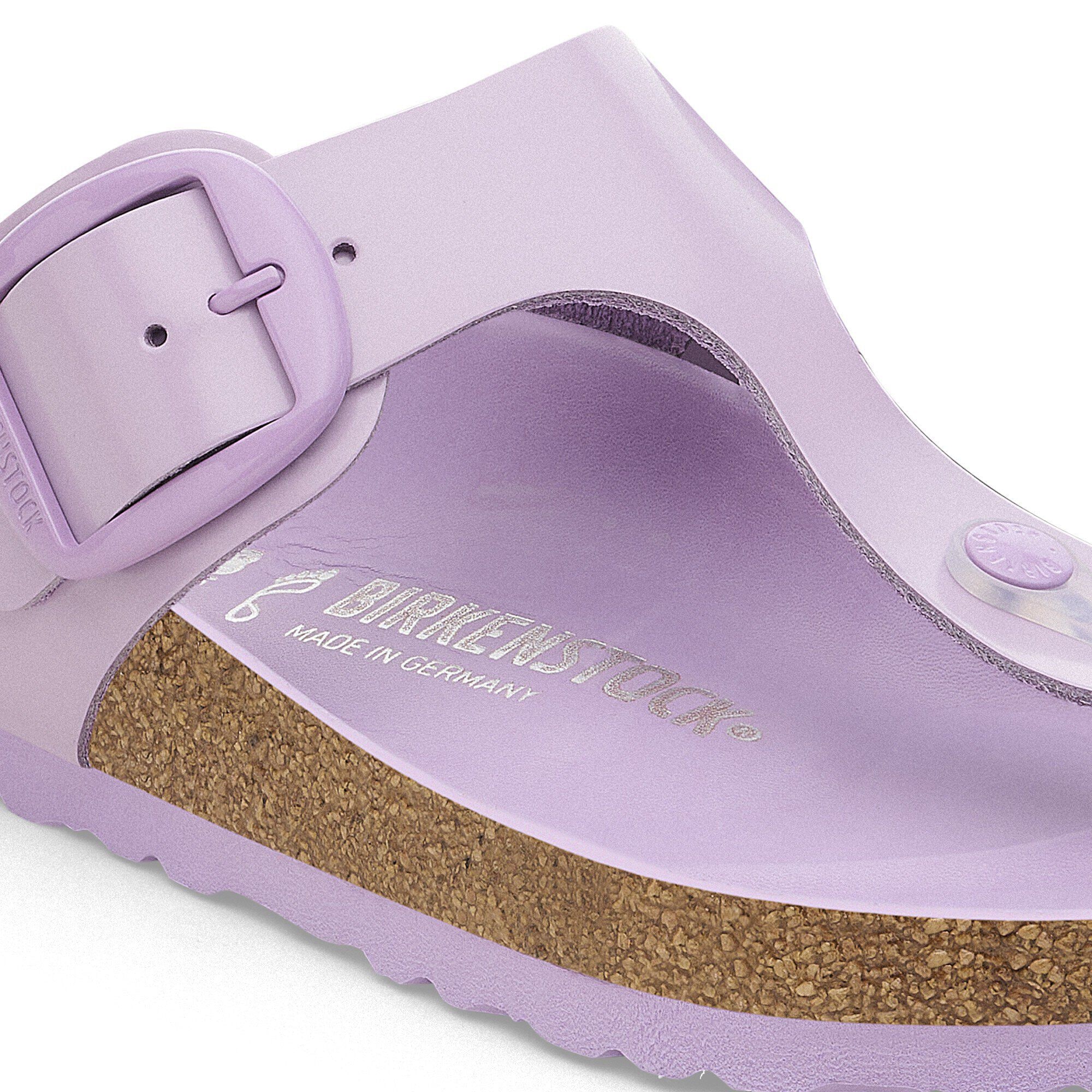 Gizeh Big Buckle Natural Leather Patent High-Shine Crocus - Image 5