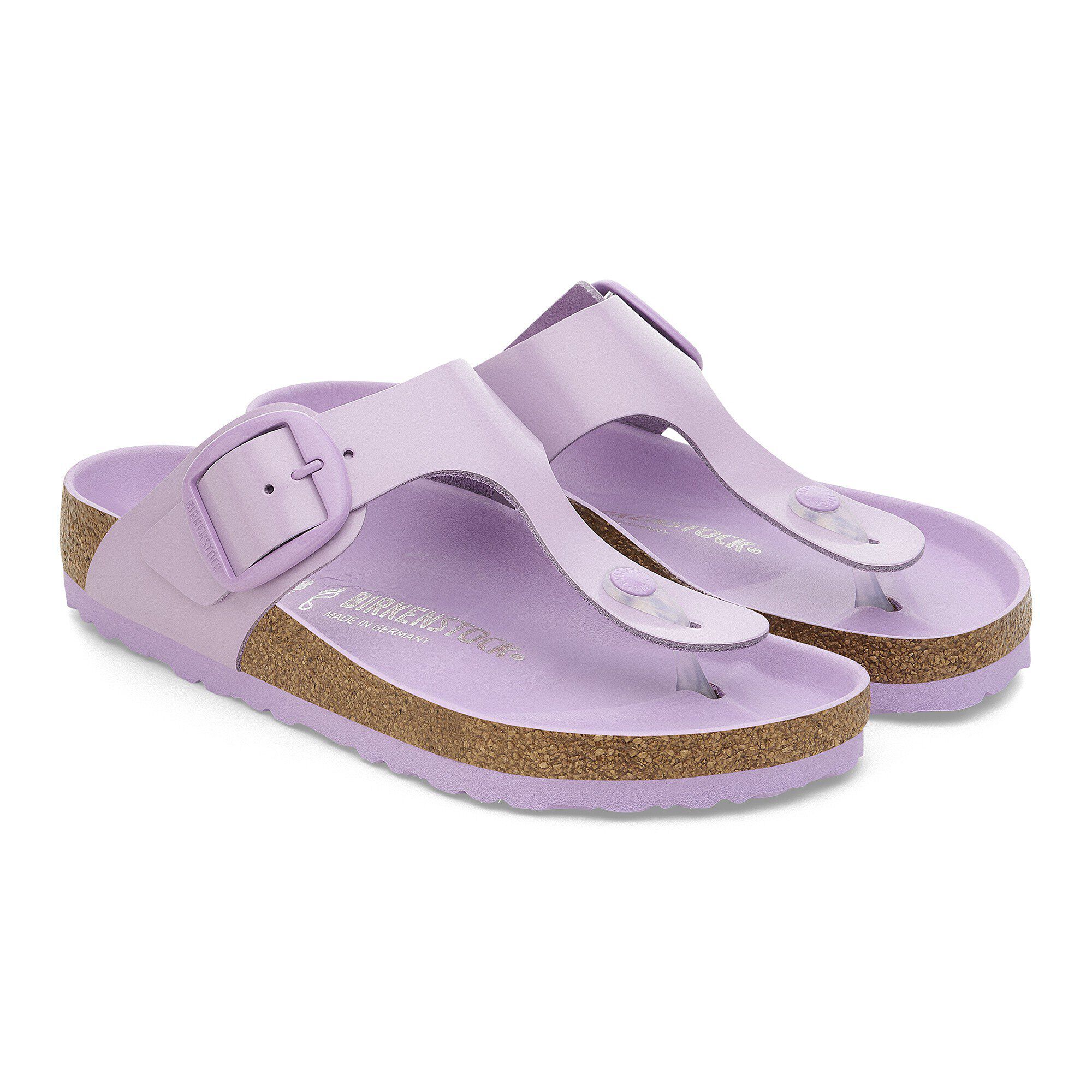 Gizeh Big Buckle Natural Leather Patent High-Shine Crocus - Image 6