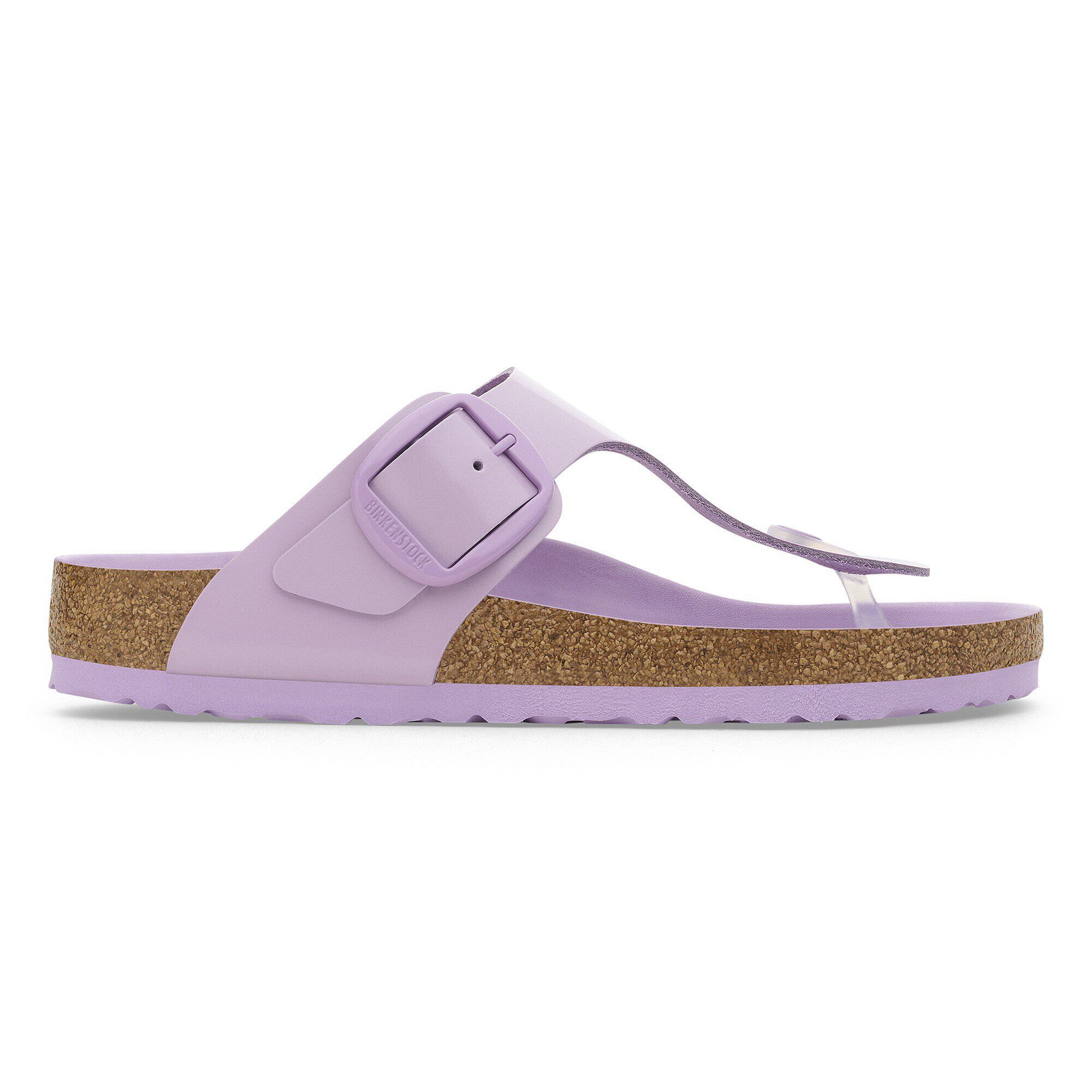 Gizeh Big Buckle Natural Leather Patent High-Shine Crocus - Image 3