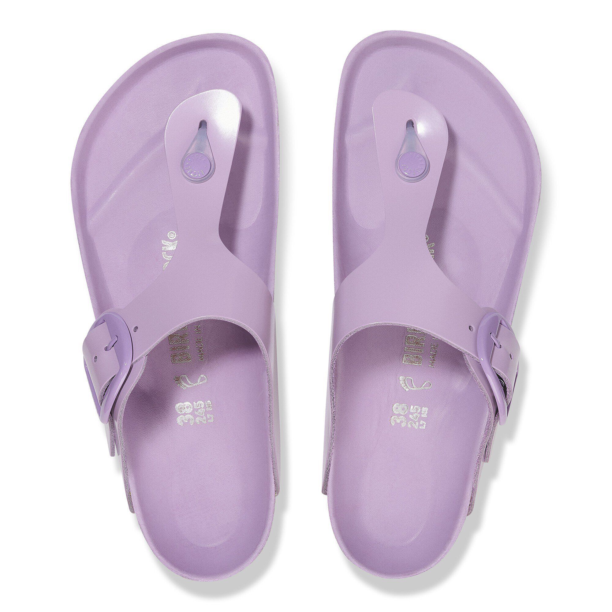 Gizeh Big Buckle Natural Leather Patent High-Shine Crocus - Image 2