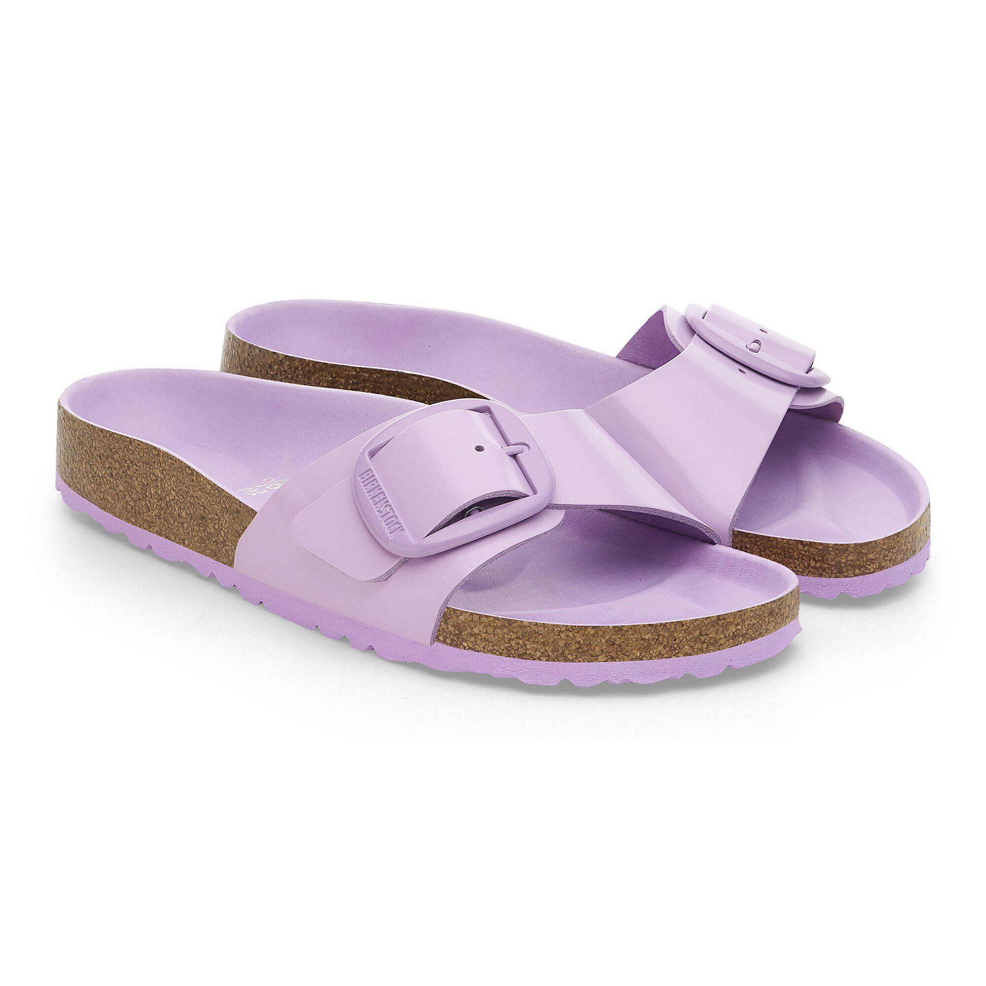 Madrid Big Buckle Natural Leather Patent - Image 6