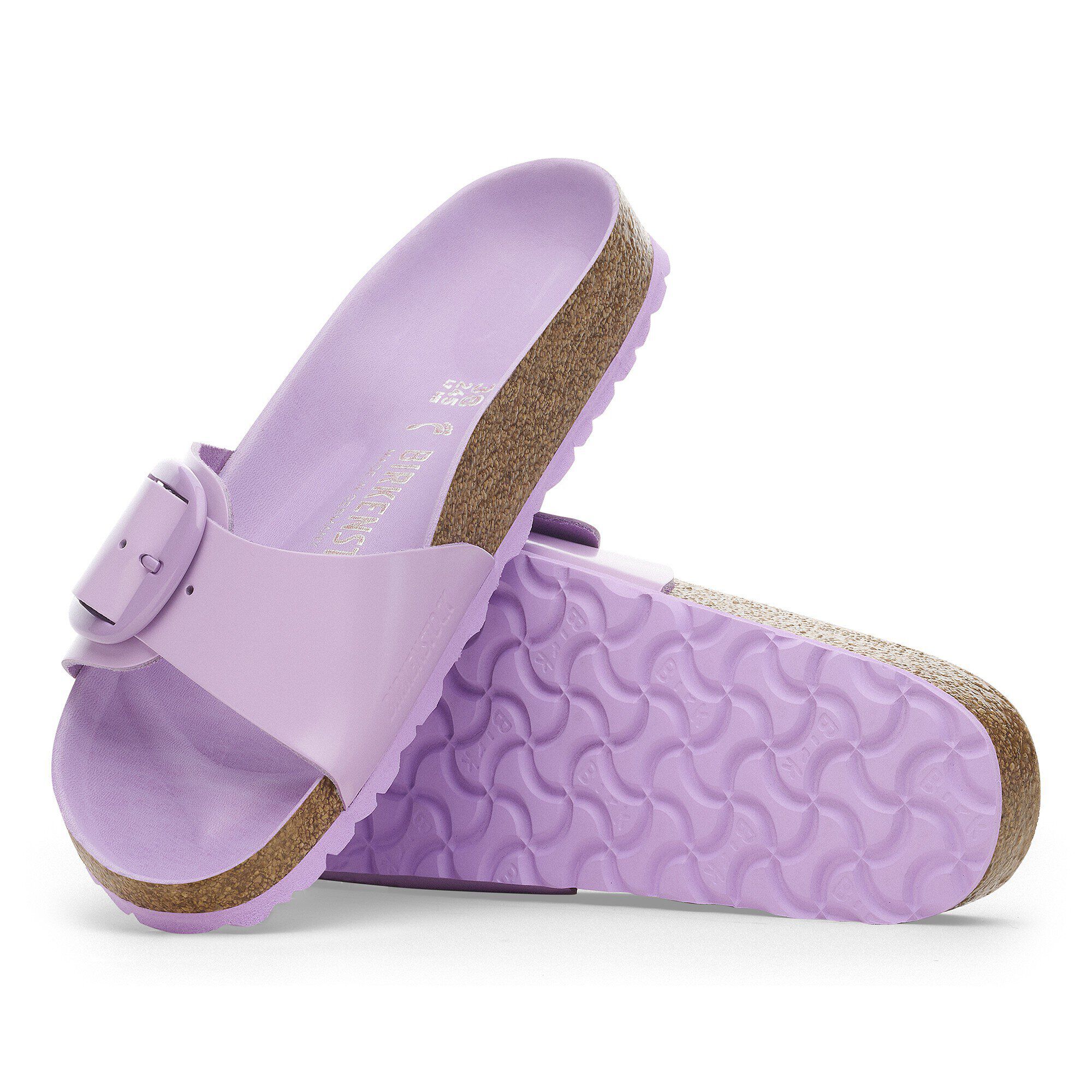 Madrid Big Buckle Natural Leather Patent - Image 4