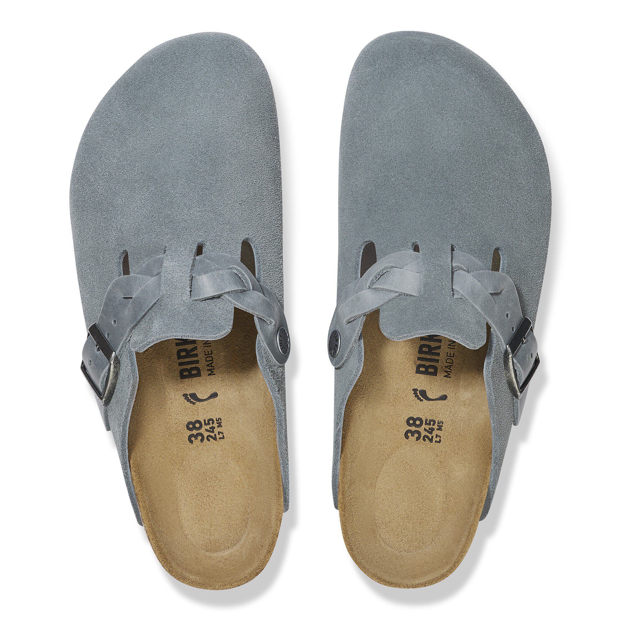 Alternative view of Boston Braided Suede Leather Basalt Gray