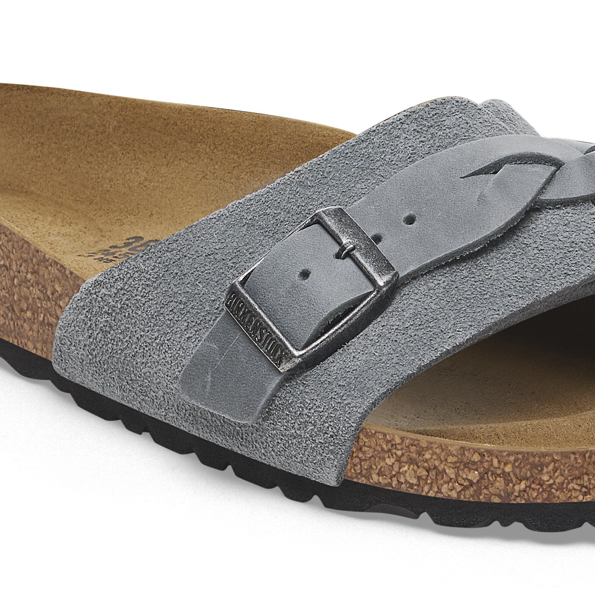 Oita Braided Suede Leather Basalt Gray - Image 7