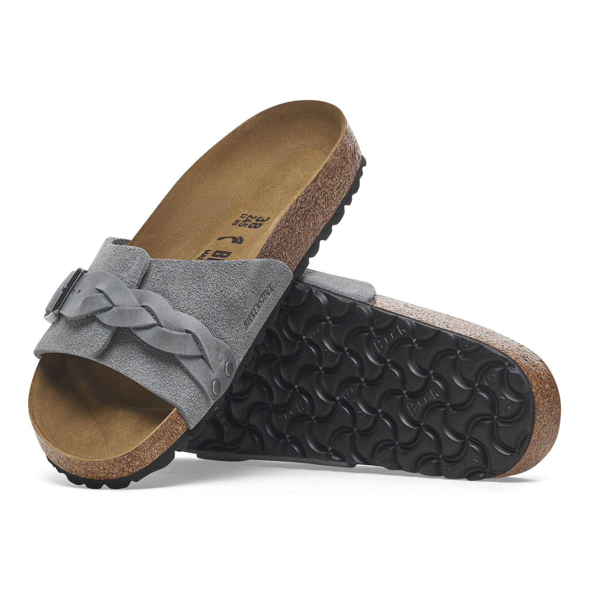 Oita Braided Suede Leather Basalt Gray - Image 6