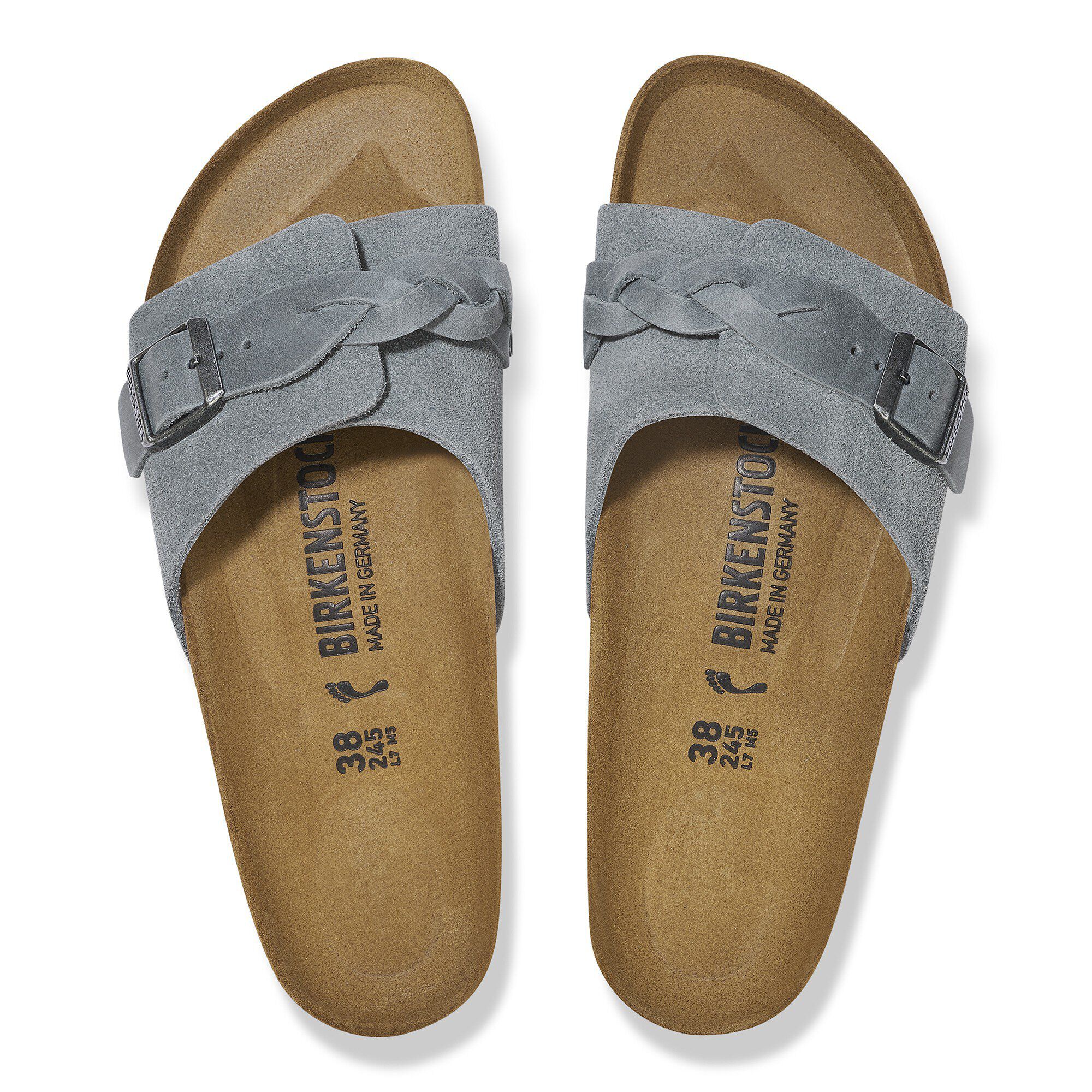 Oita Braided Suede Leather Basalt Gray - Image 2
