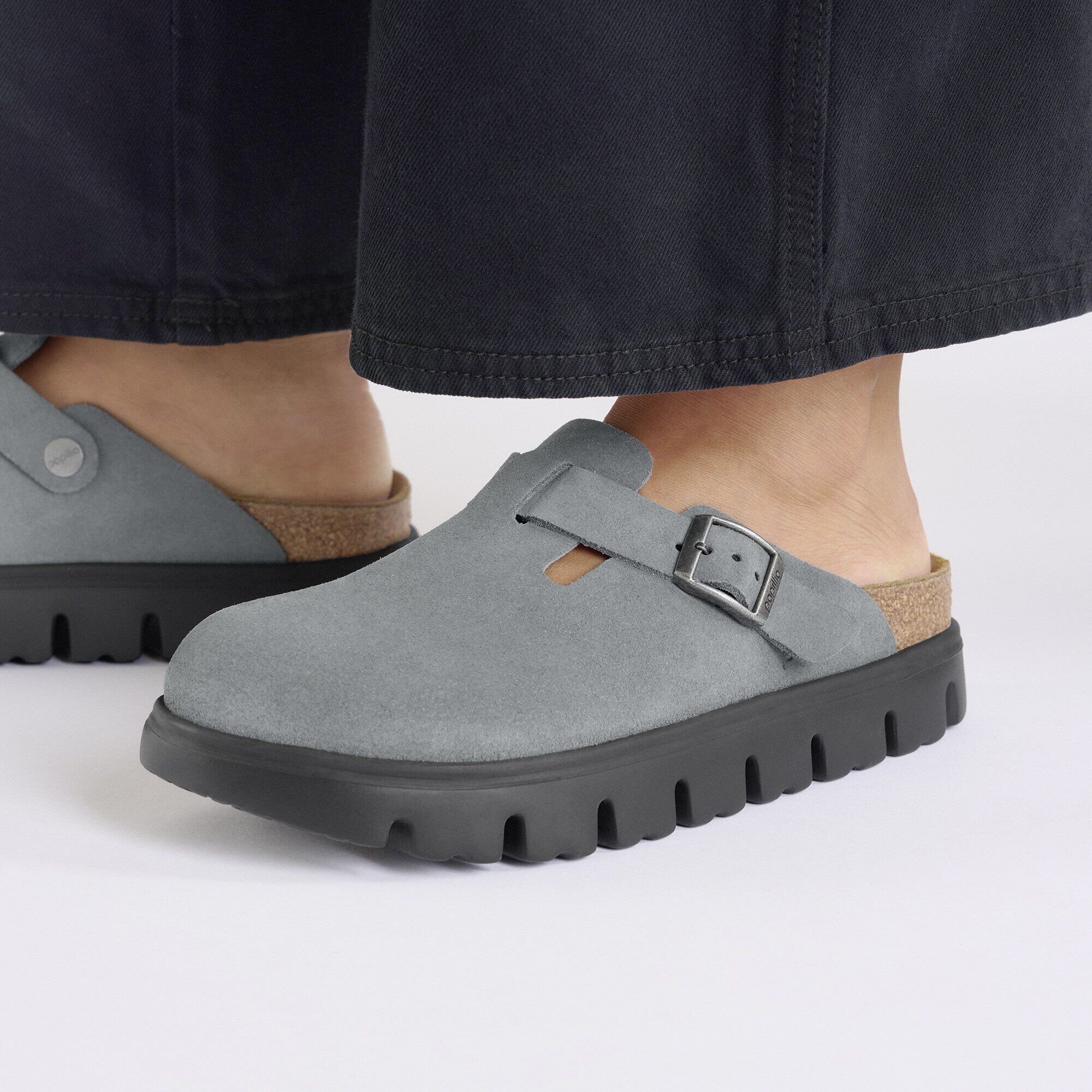 Boston Chunky Suede Leather Basalt Gray/ Black - Image 4
