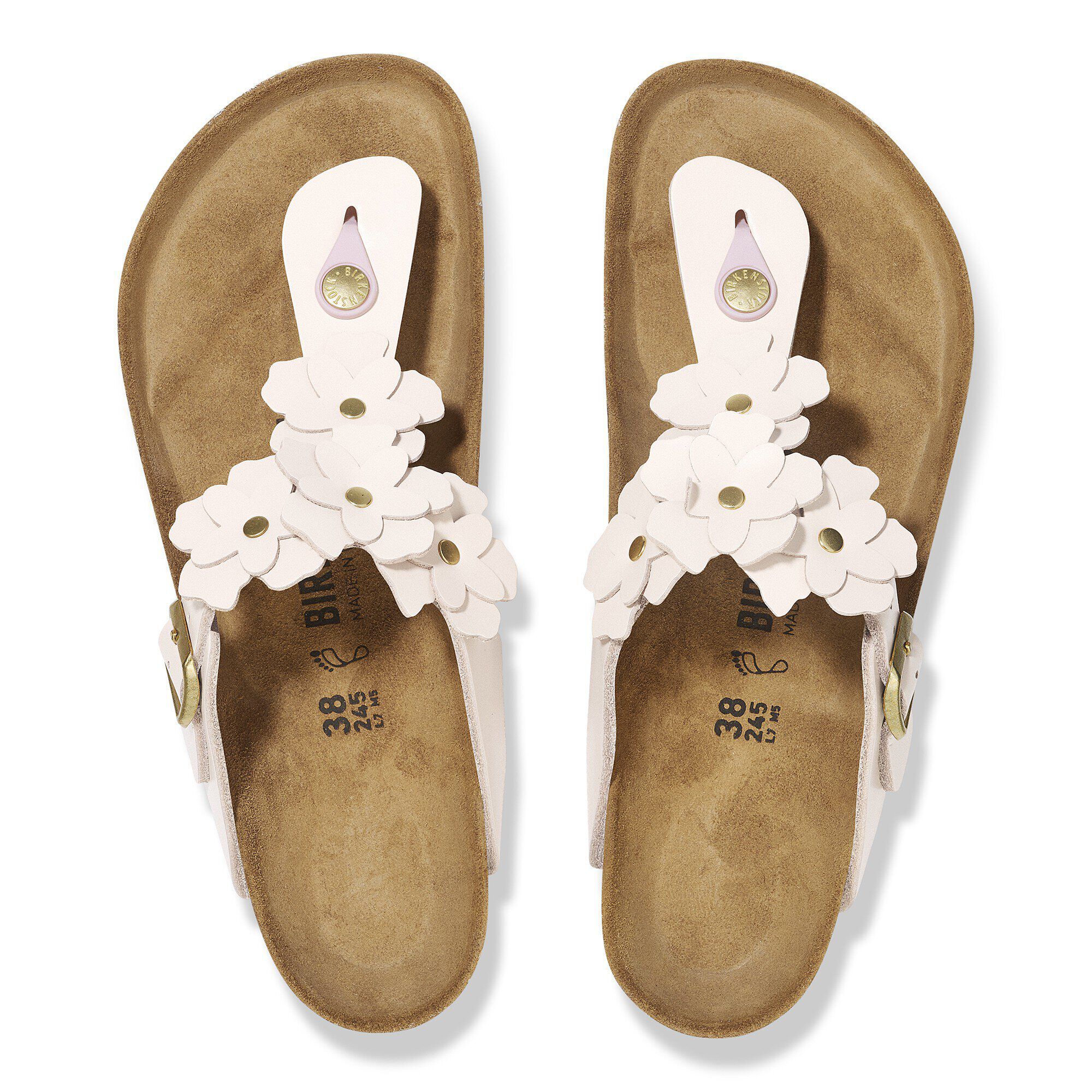 Alternative view of Gizeh Flower Embellishment Natural Leather