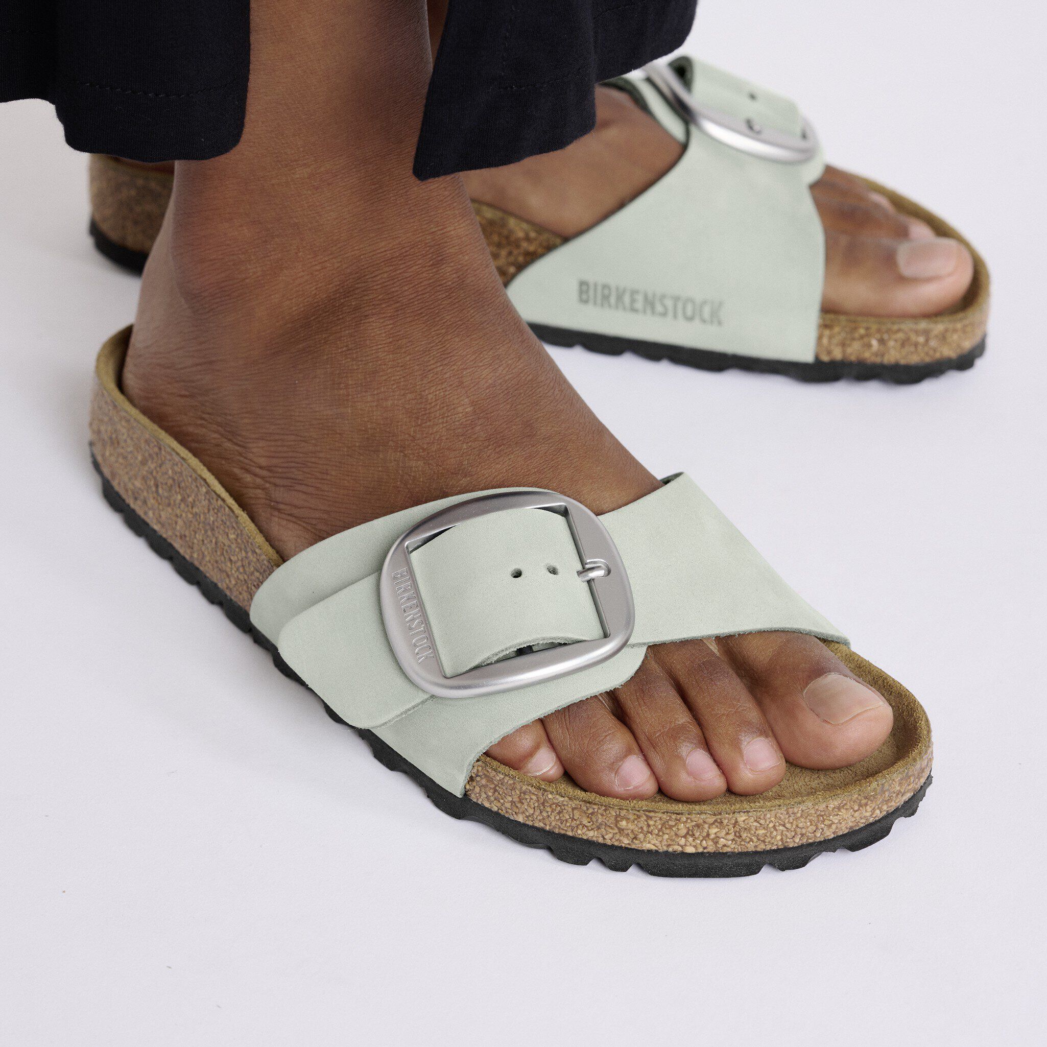 Madrid Big Buckle Nubuck Leather Pure Sage - Image 8