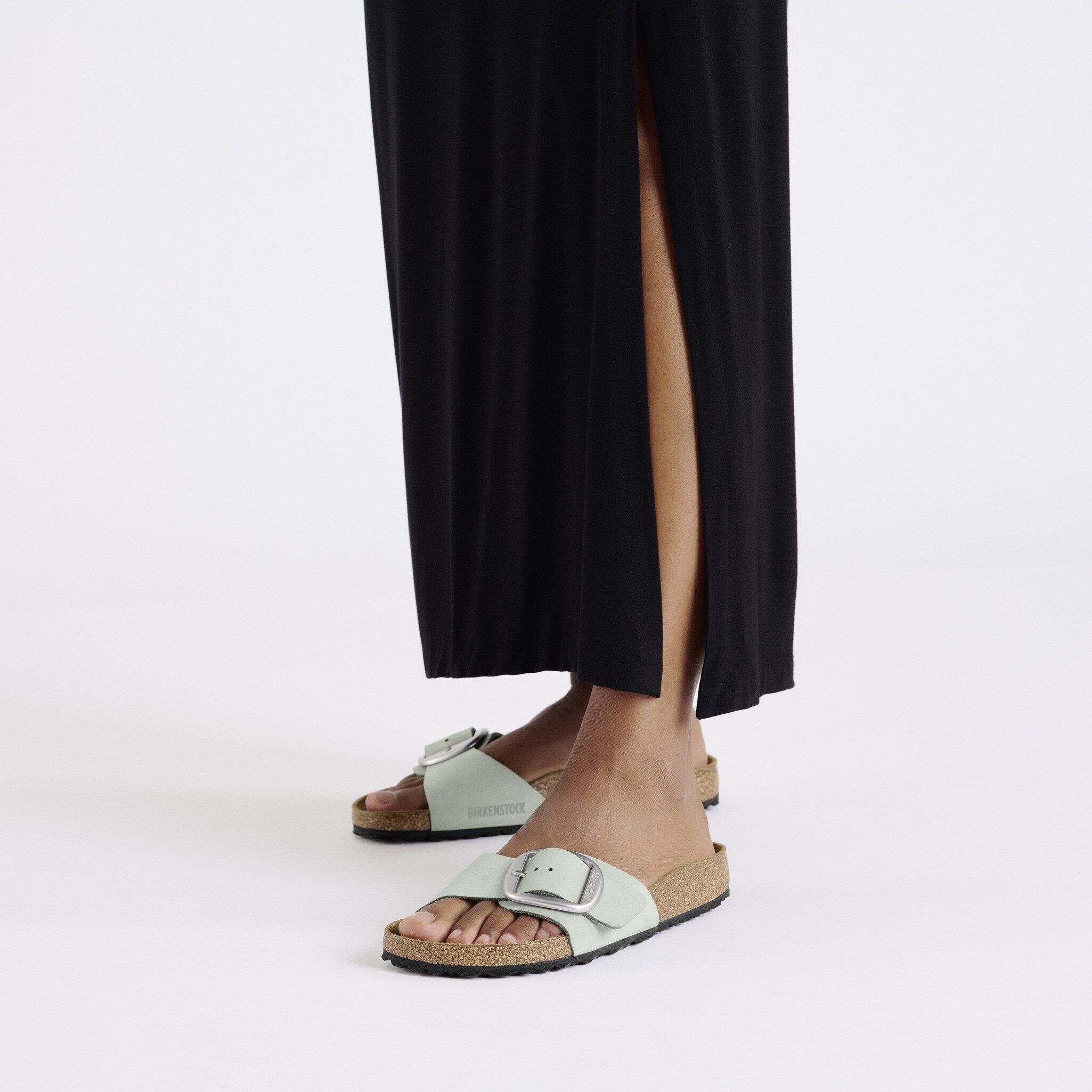 Madrid Big Buckle Nubuck Leather Pure Sage - Image 4