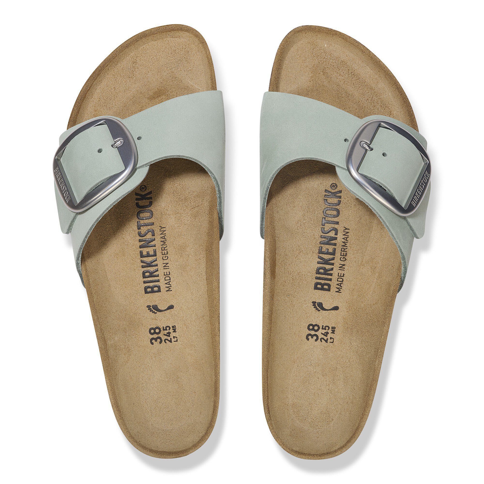 Madrid Big Buckle Nubuck Leather Pure Sage - Image 2