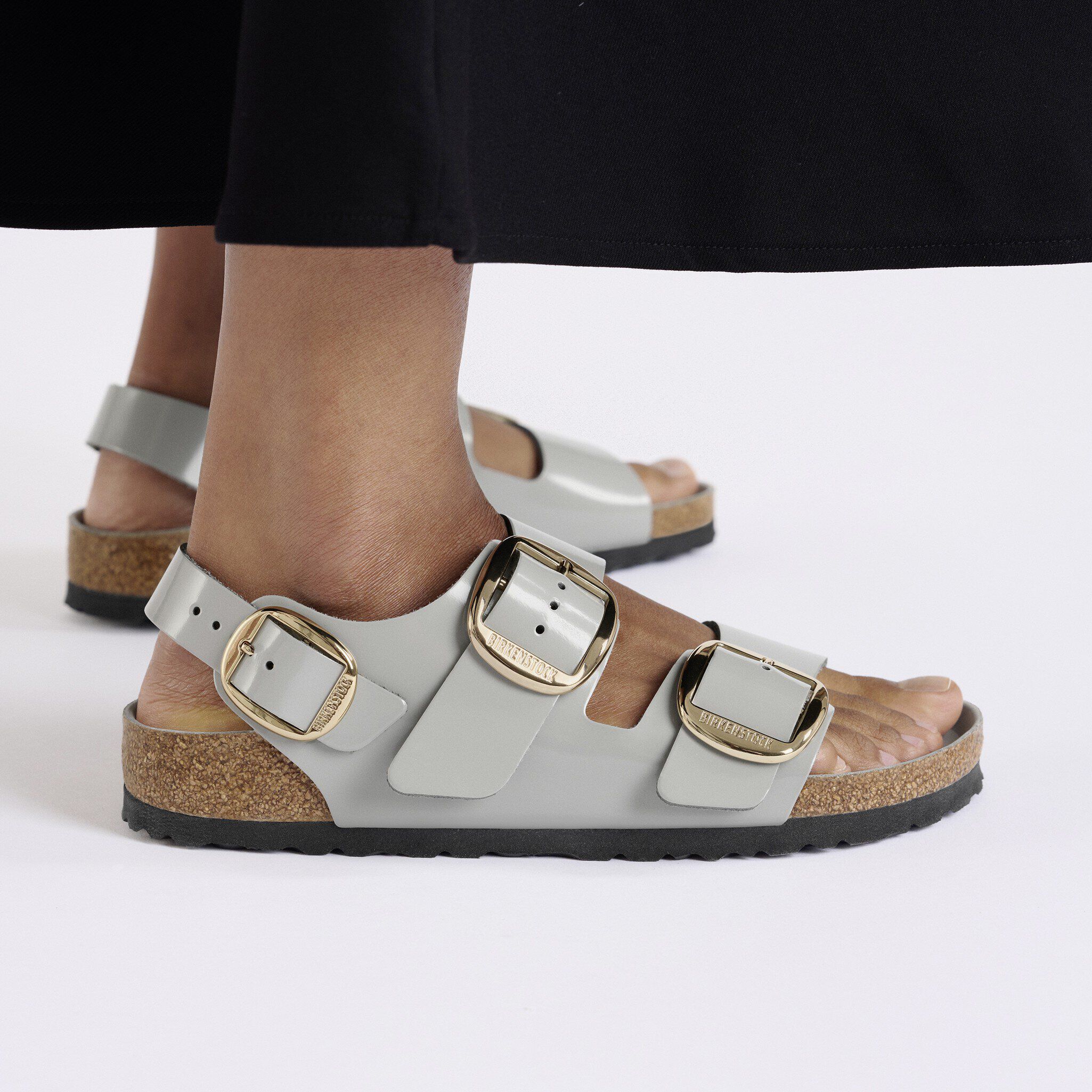 Milano Big Buckle Natural Leather Patent - Image 5