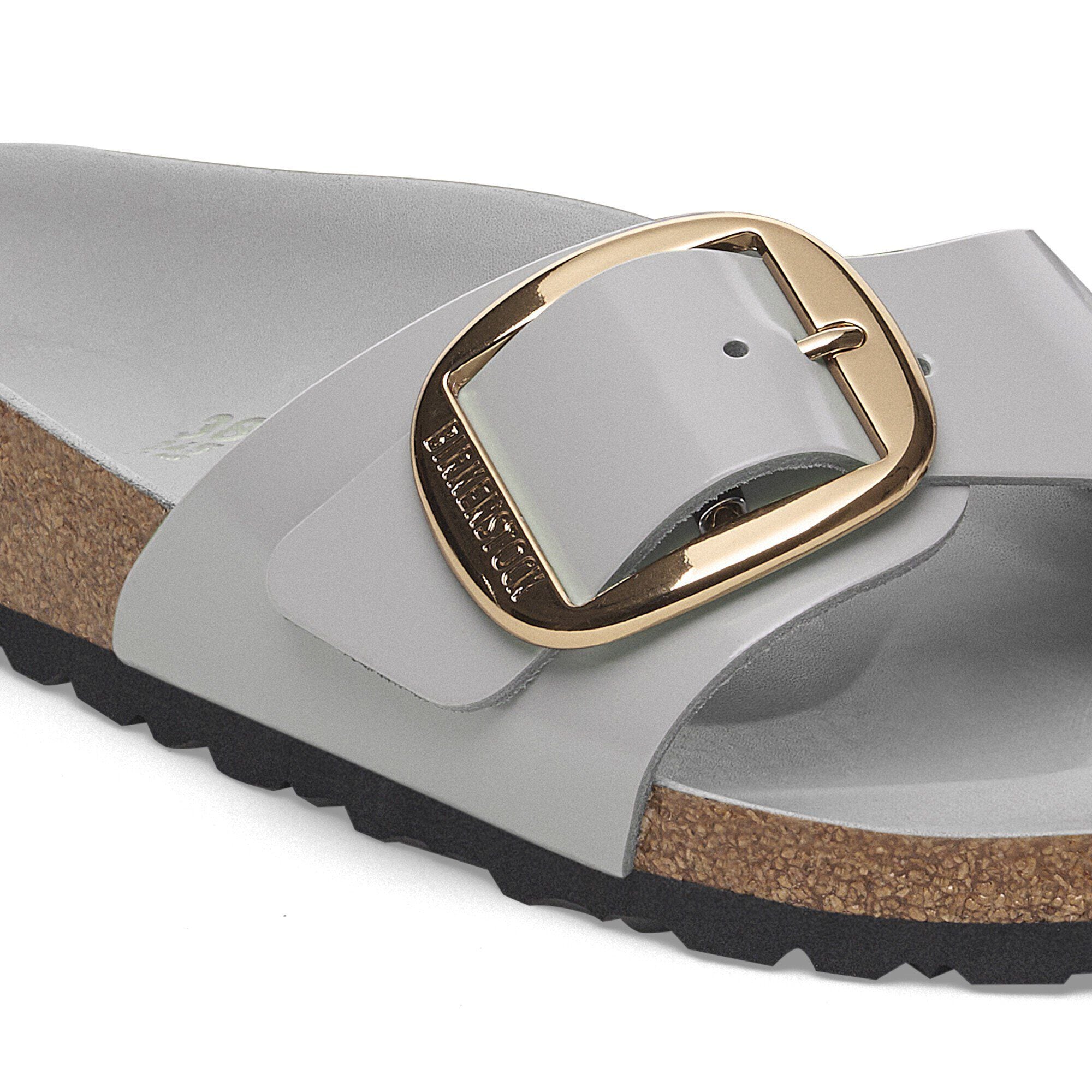 Madrid Big Buckle Natural Leather Patent - Image 4