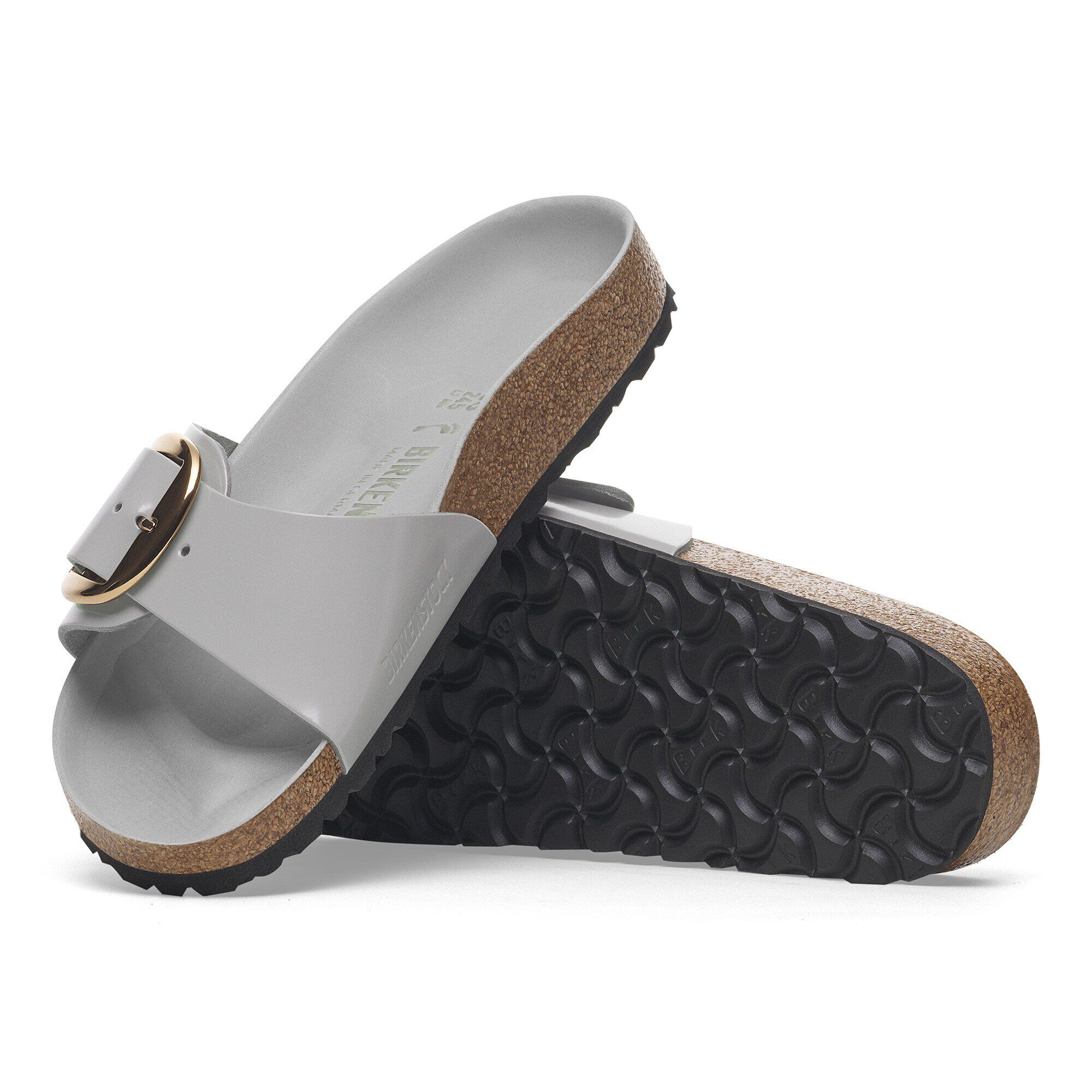 Madrid Big Buckle Natural Leather Patent - Image 7
