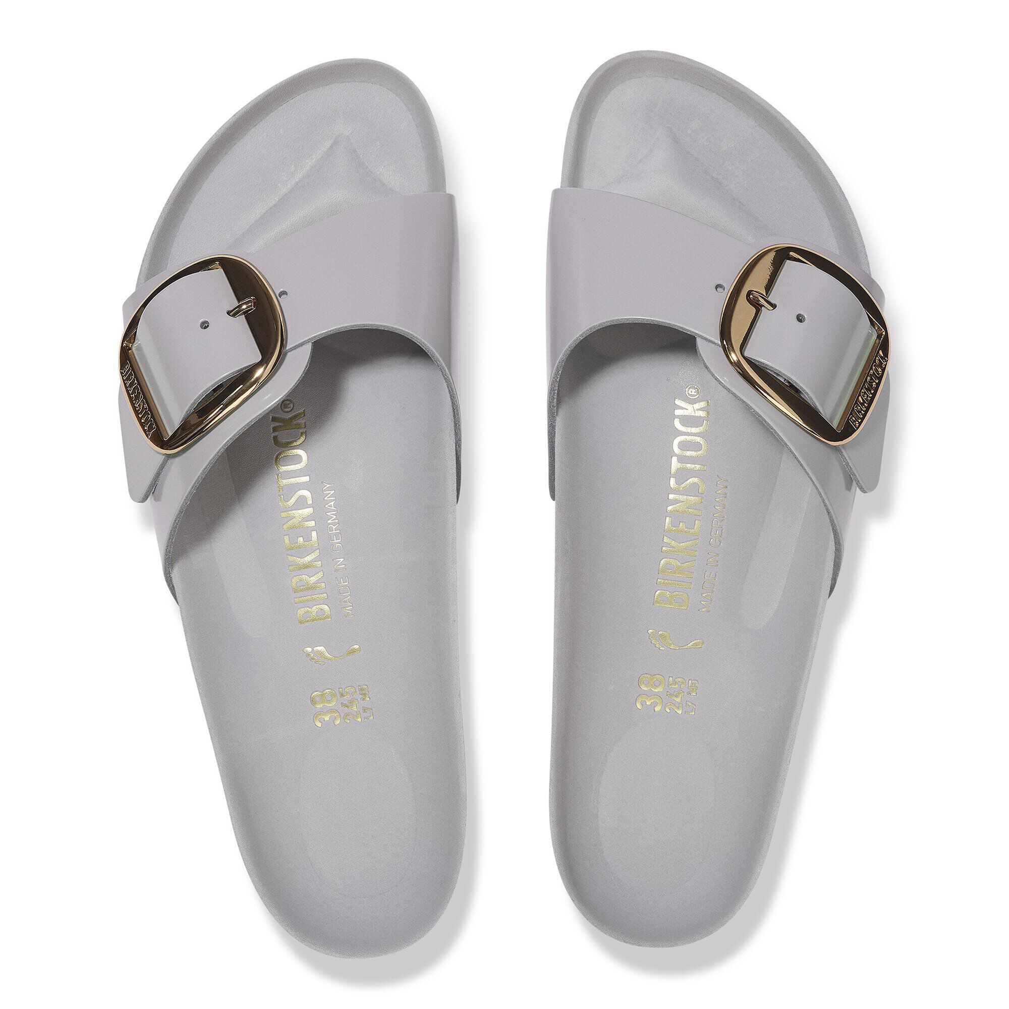 Madrid Big Buckle Natural Leather Patent - Image 2