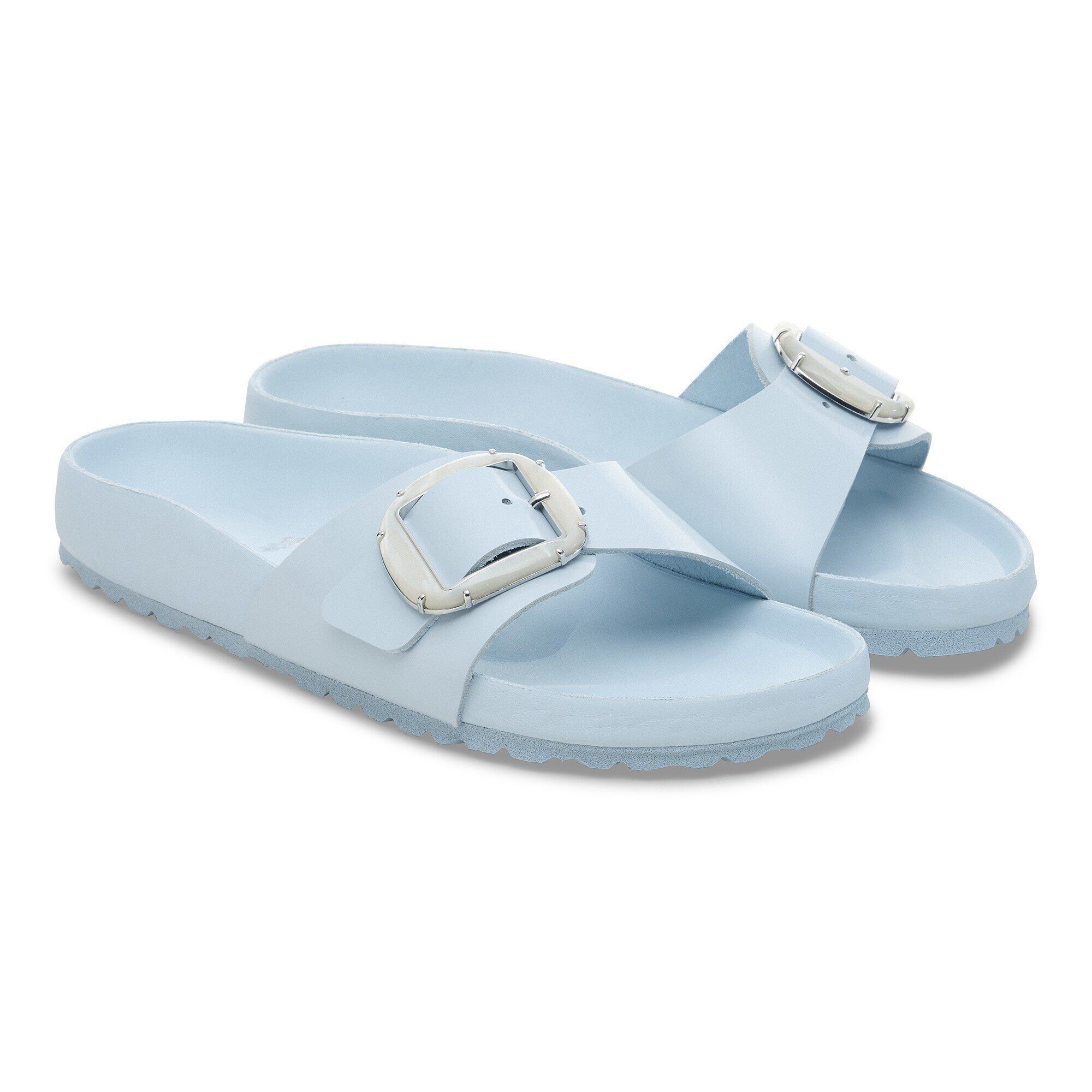 Madrid Big Buckle Pearl Natural Leather Patent - Image 6