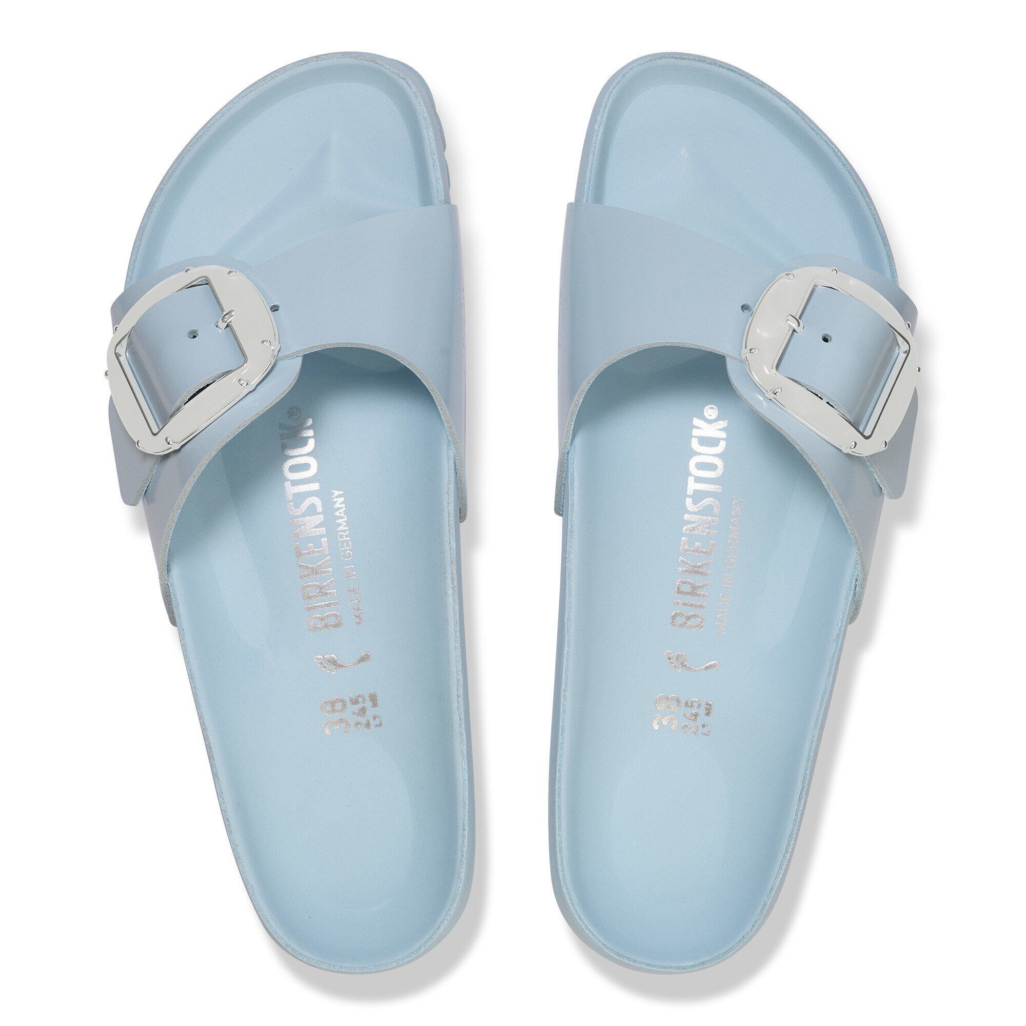Madrid Big Buckle Pearl Natural Leather Patent - Image 2