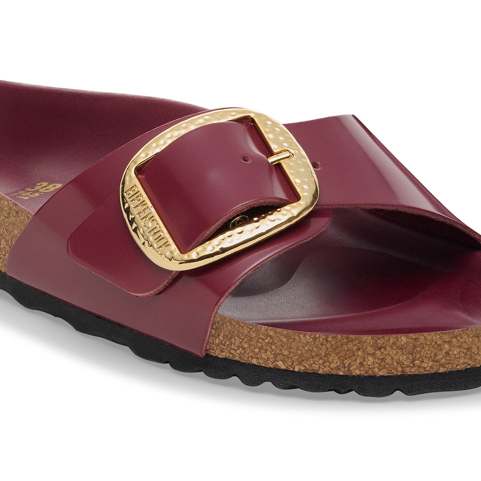 Madrid Big Buckle Natural Leather Patent - Image 5